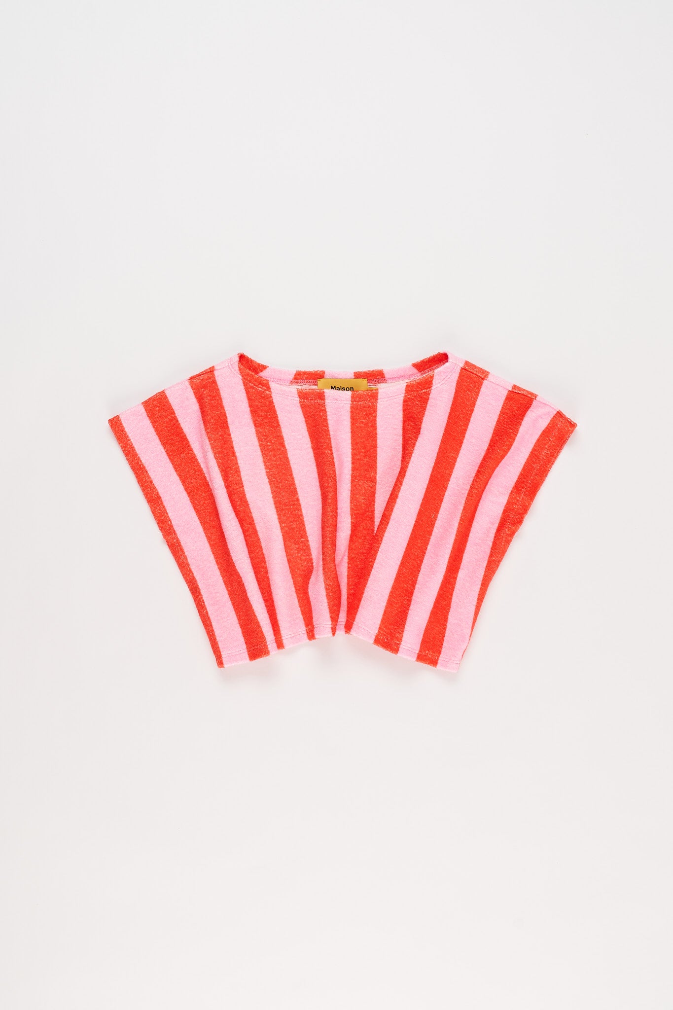 STRIPES TERRY TOP PINK/ RED - SS240022