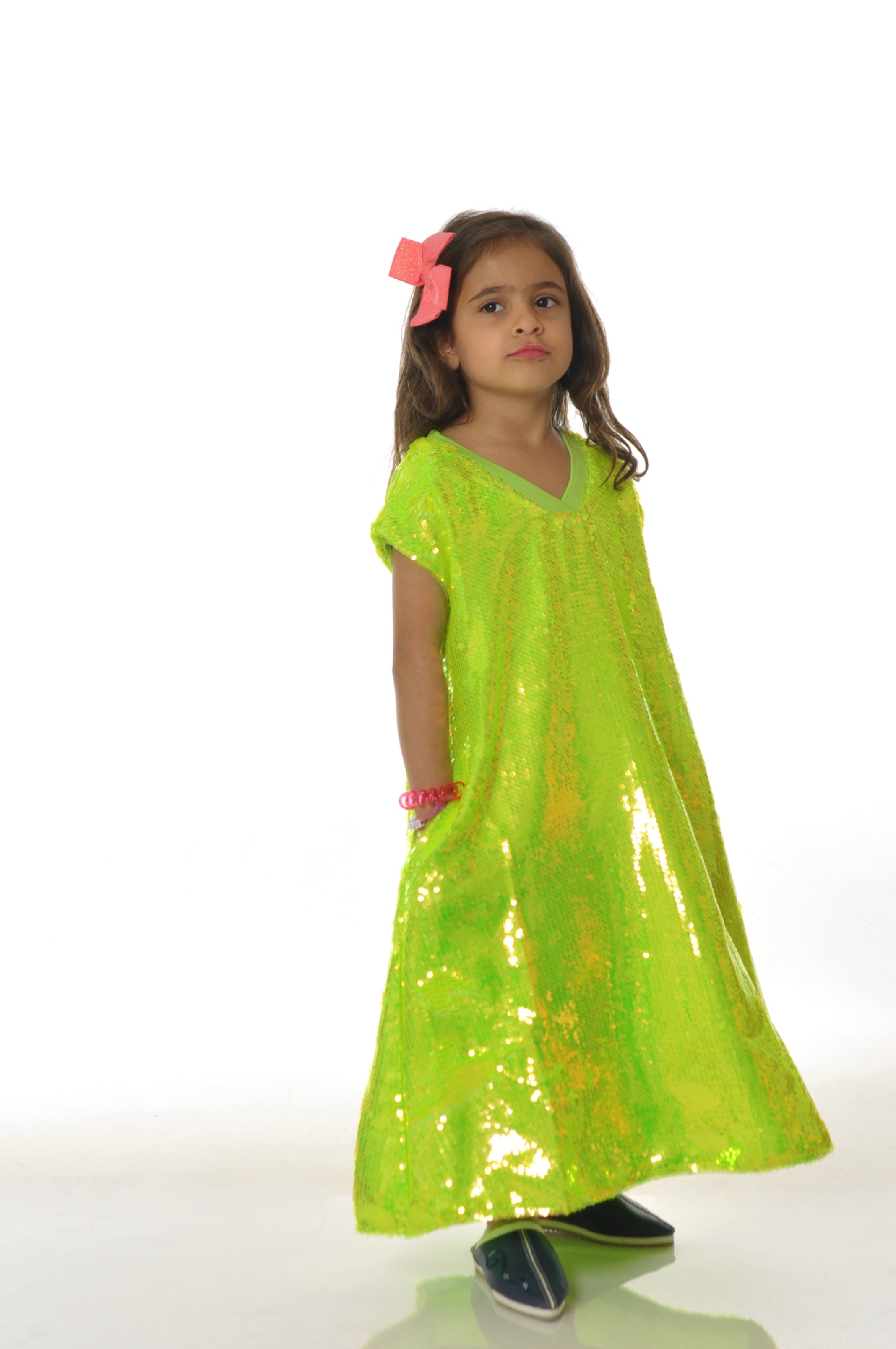 KIDS | Electric Green Dress -  Dress