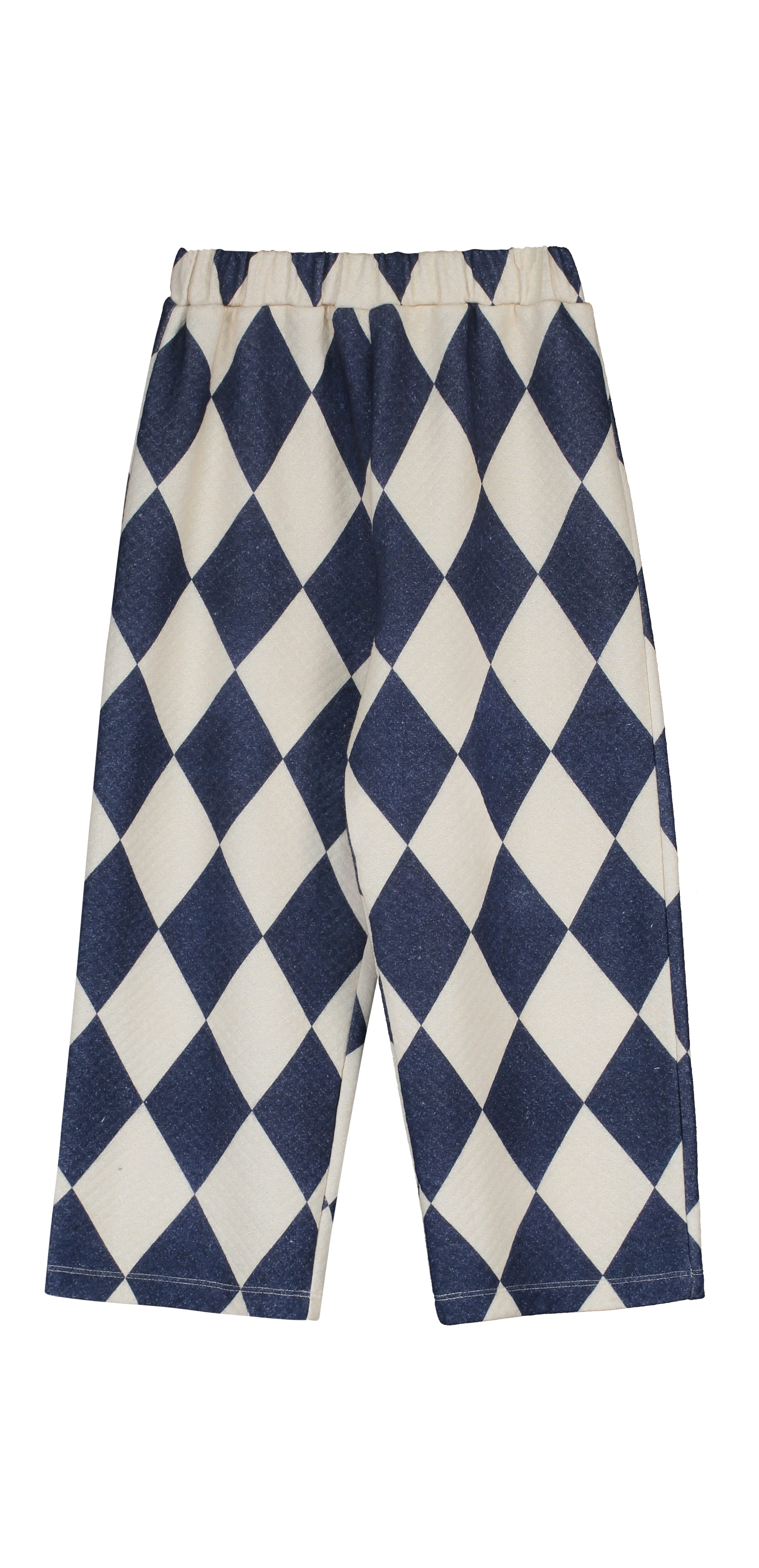 HARLEQUIN PANTS - ANGORA & BLUE - 25200058