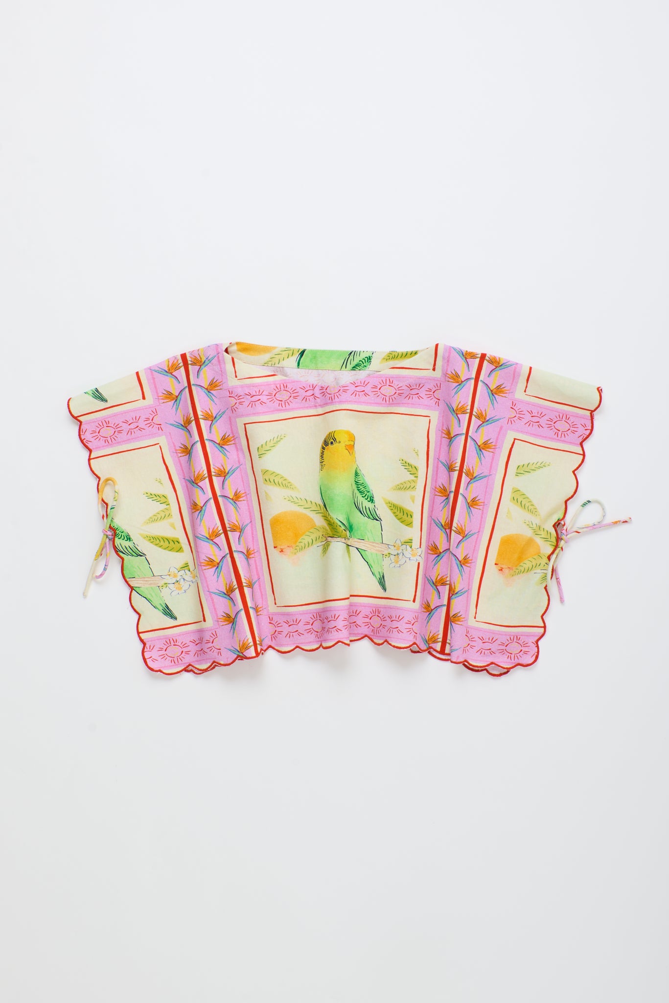 Birds Patchwork Top - Pink - 26100813
