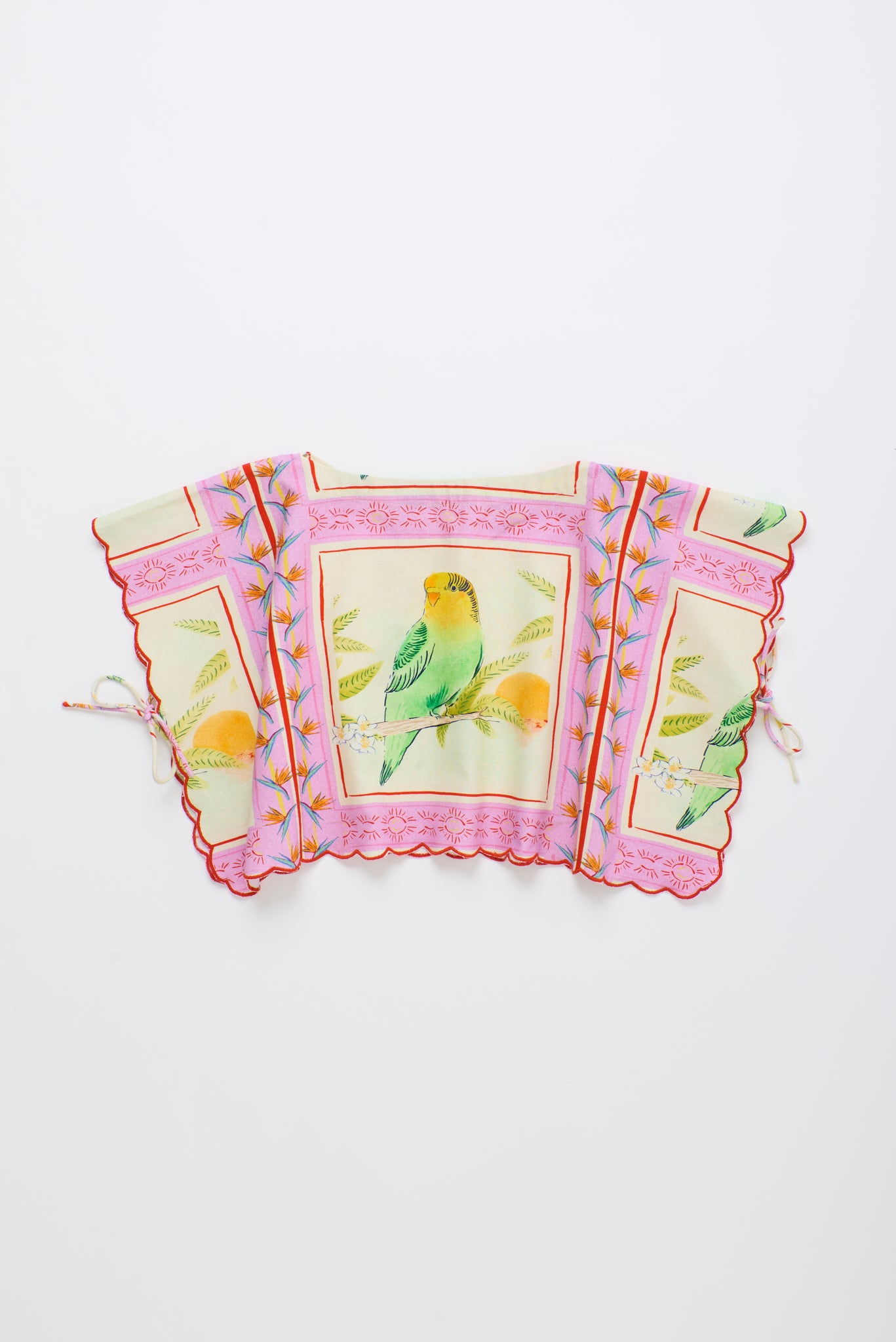 Birds Patchwork Top - Pink - 26100813