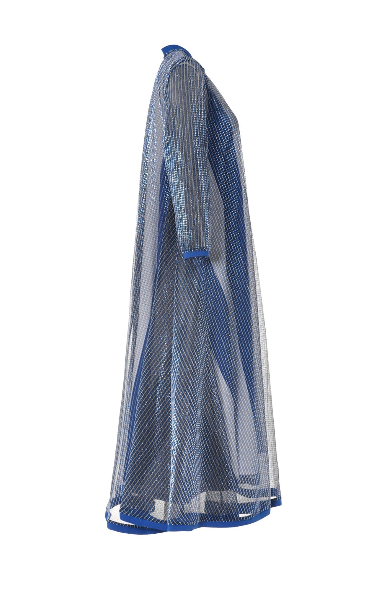 LADIES SHEER DRESS - BLUE