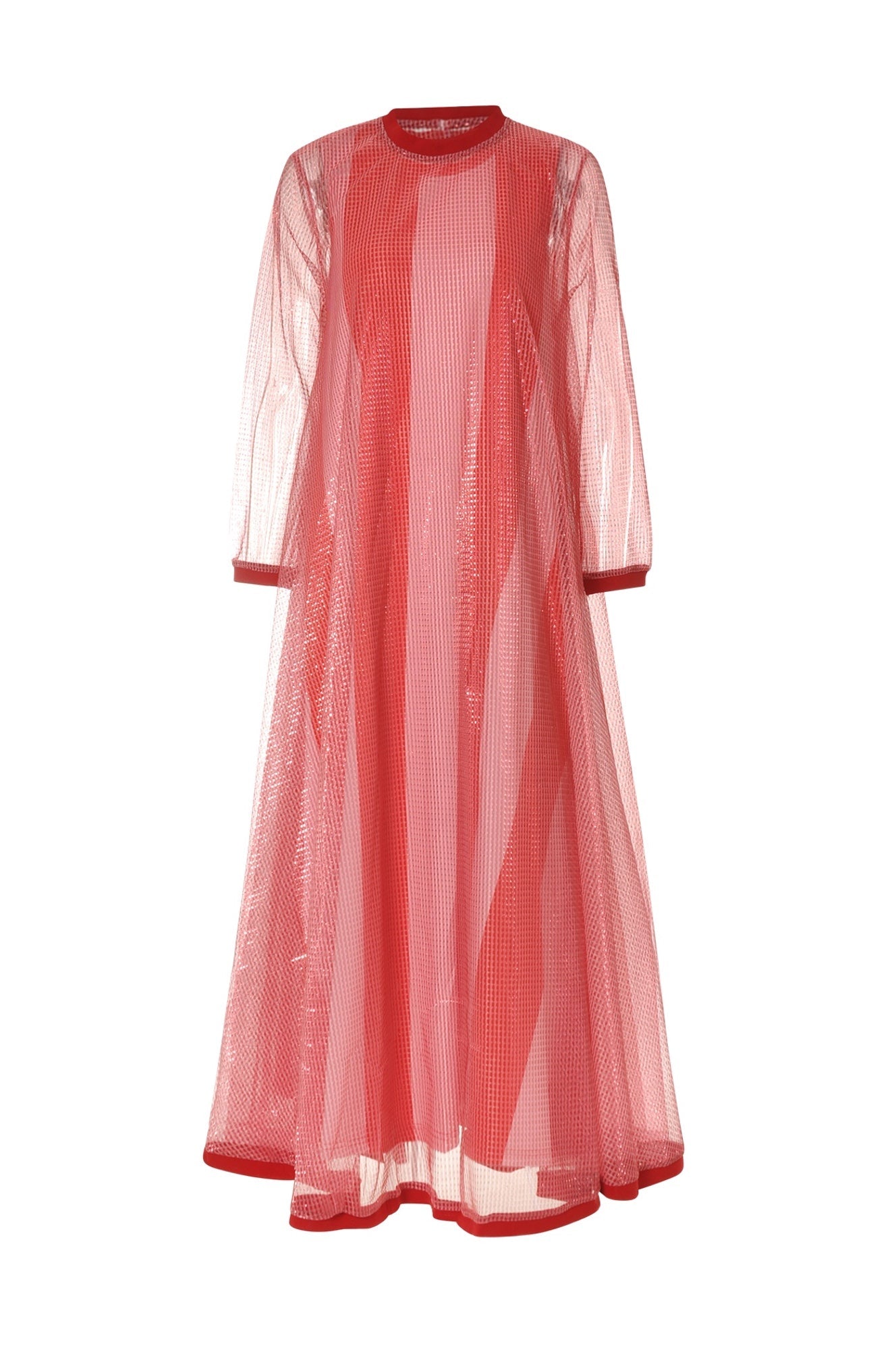 LADIES SHEER DRESS - PINK