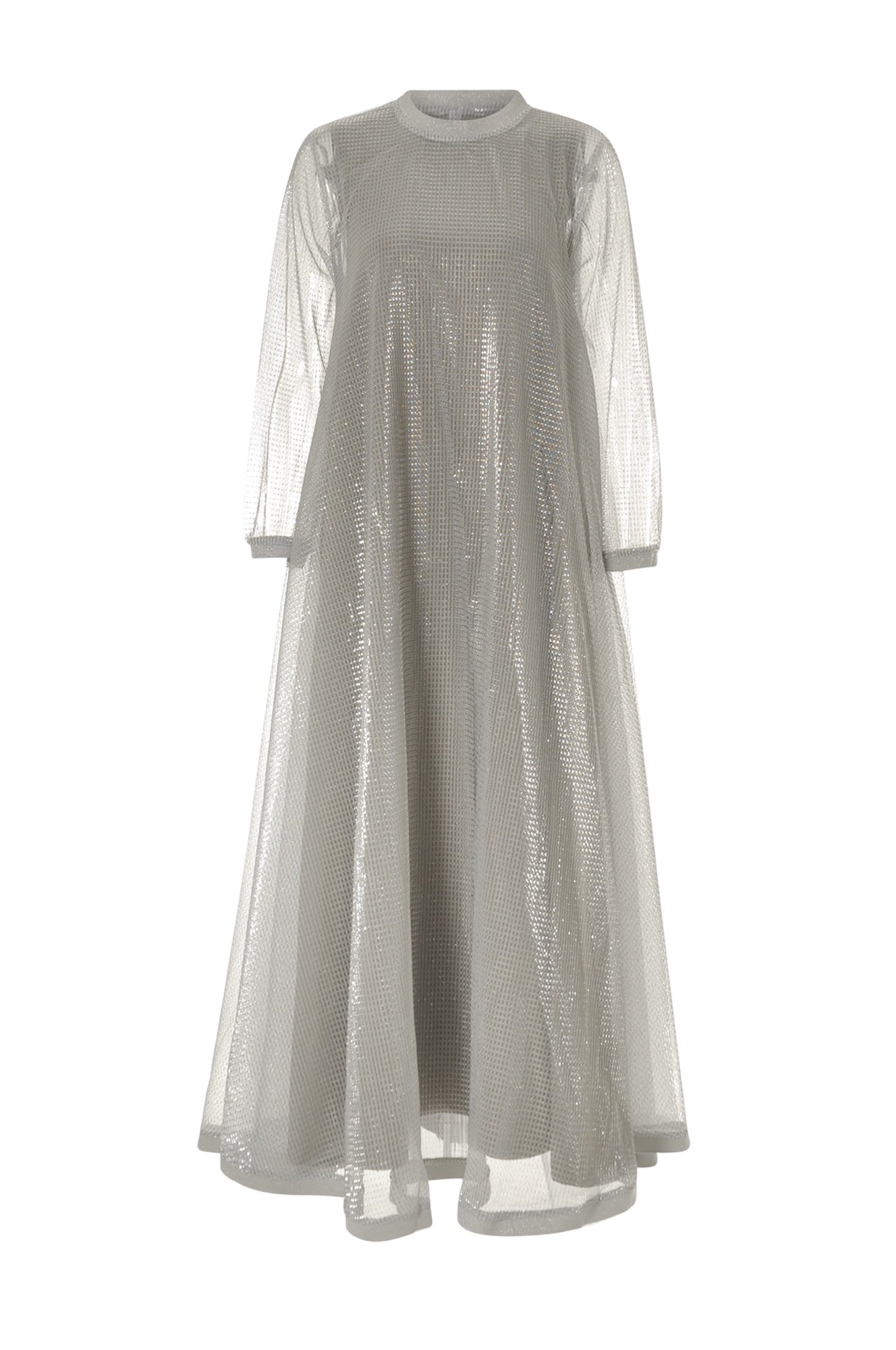 LADIES SHEER DRESS - SILVER