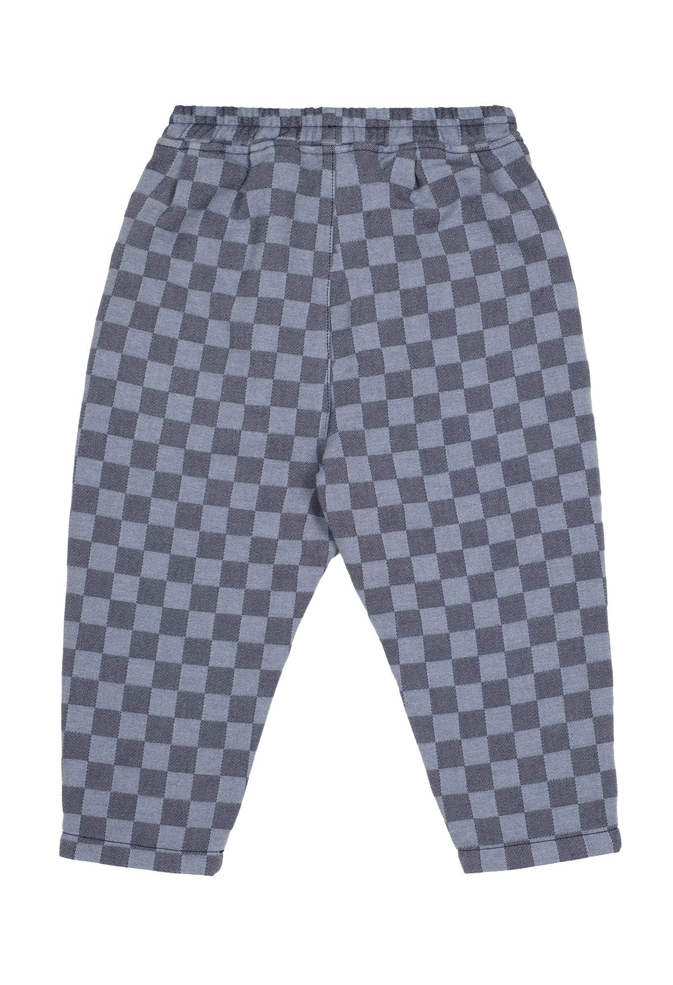 Squares Loose Fit Denim Trousers