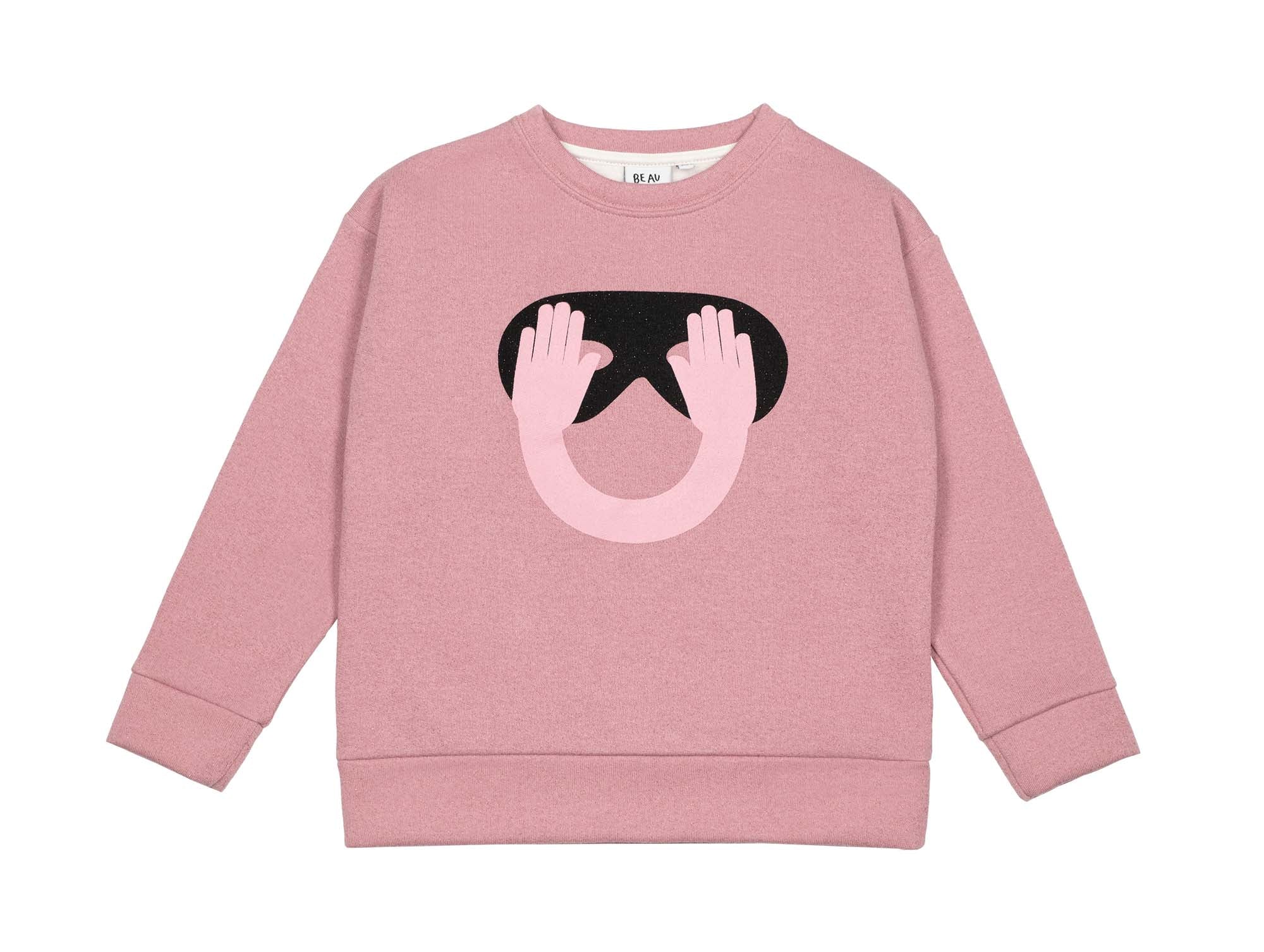 Glitter Pink 'Hide And Seek' Relaxed Fit Sweater