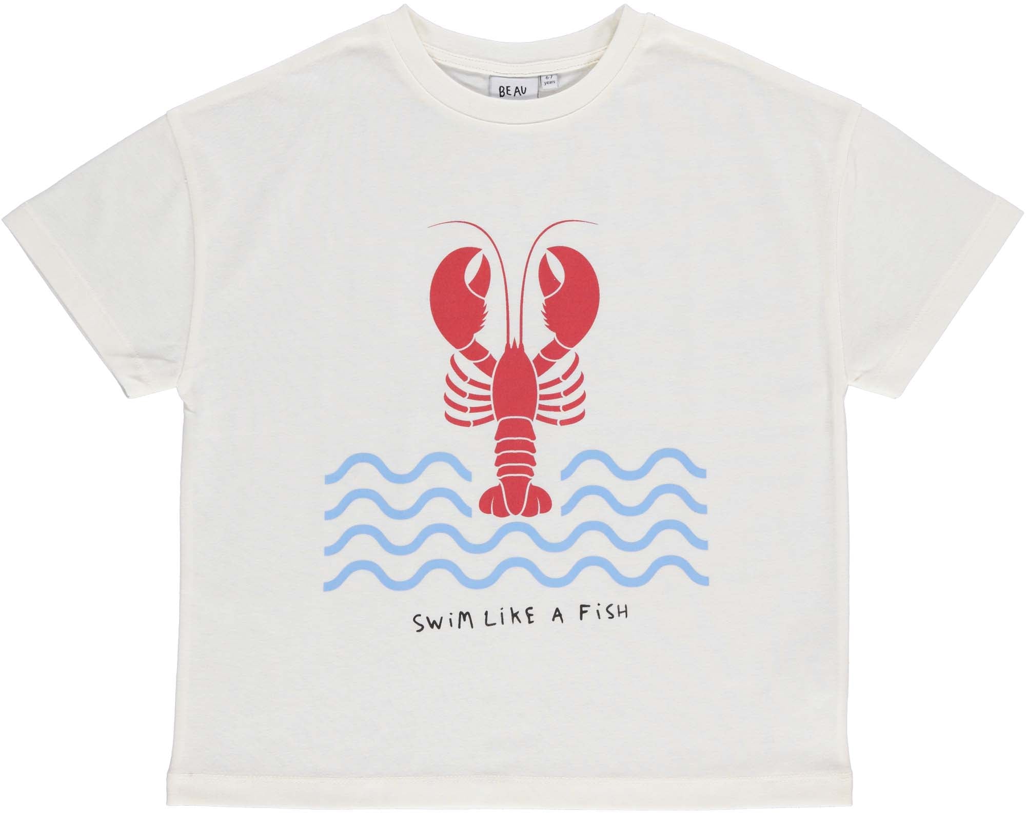 Natural 'Swim Like A Fish' Oversized T-shirt BL021