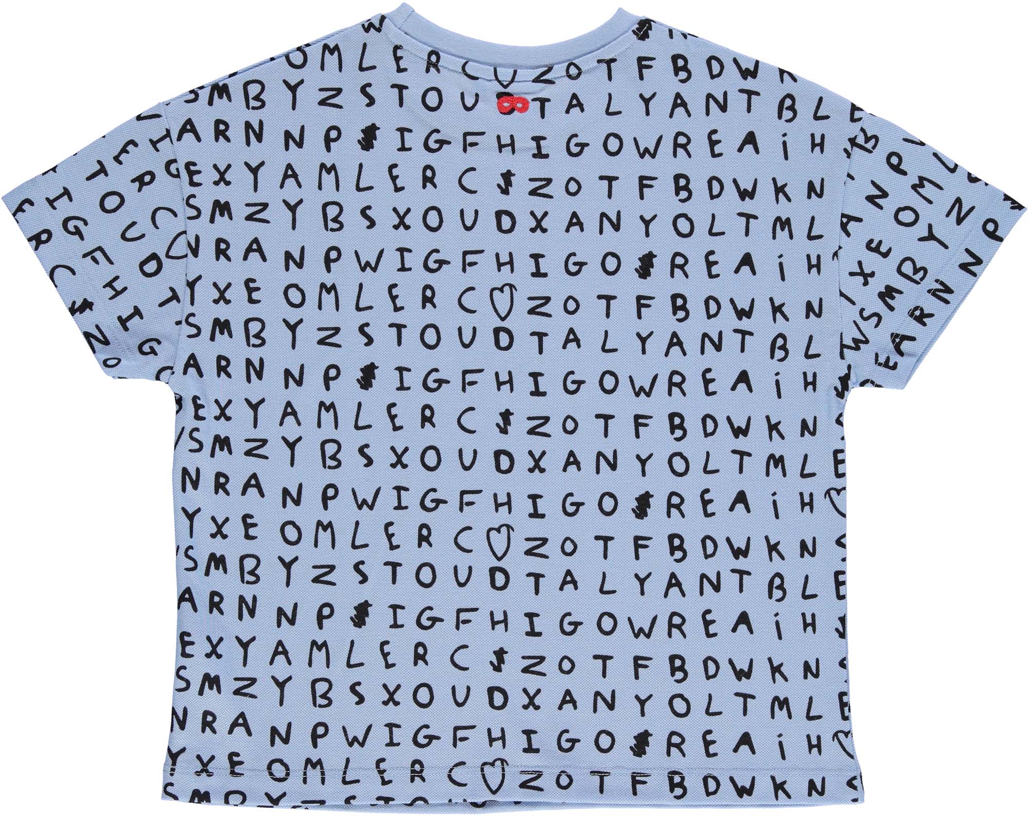 Blue Alphabet Relaxed Fit T-shirt BL023