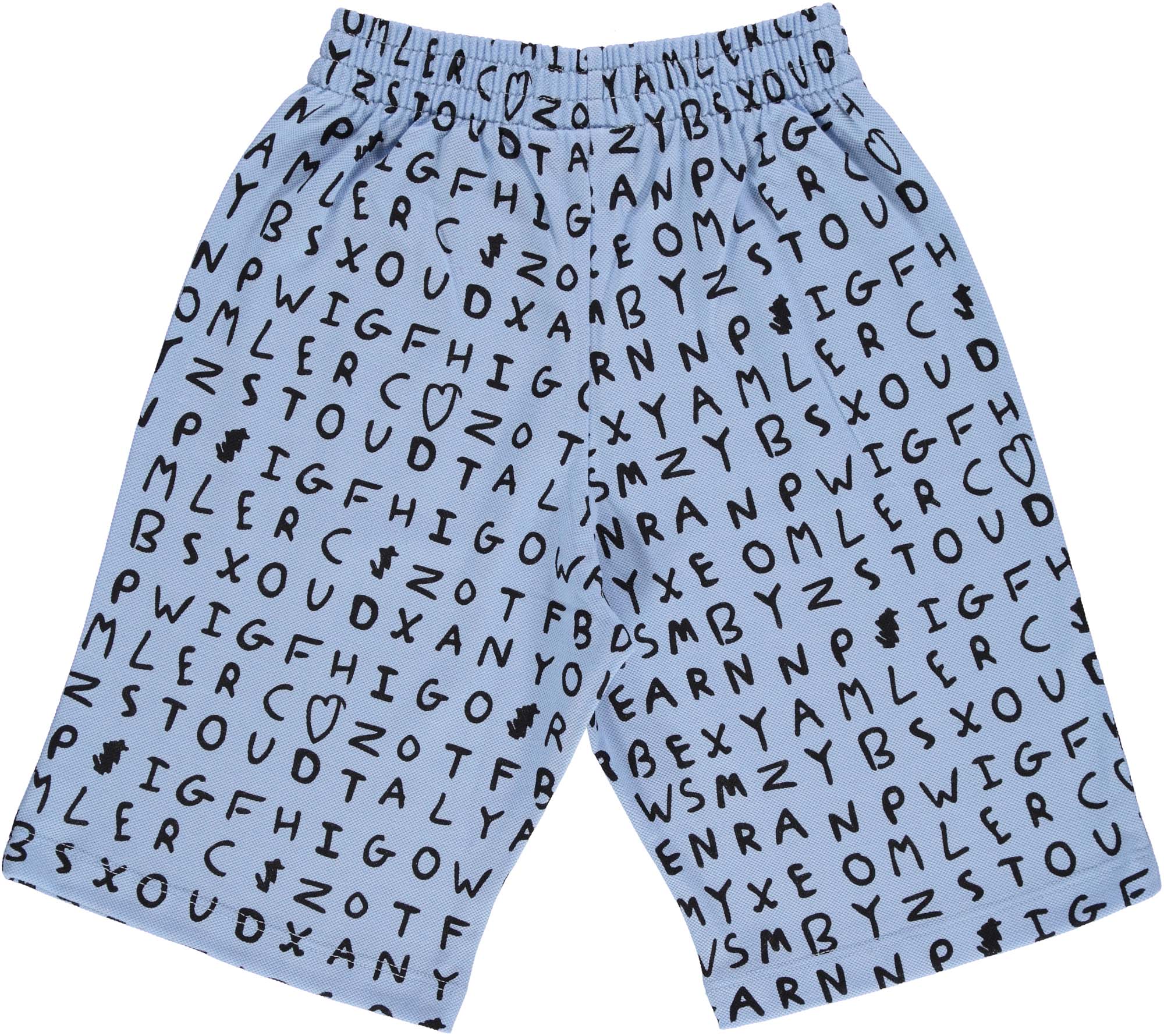 Blue Alphabet Shorts BL067