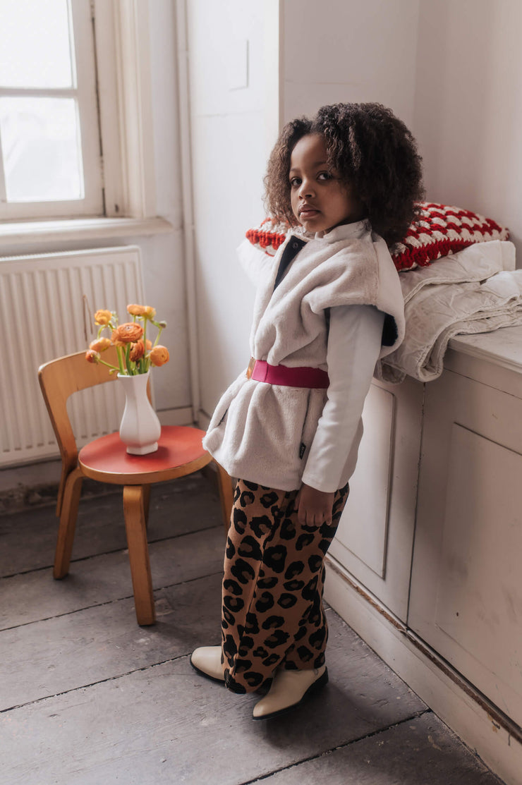 LEOPARD Straight Leg Jogging Pants