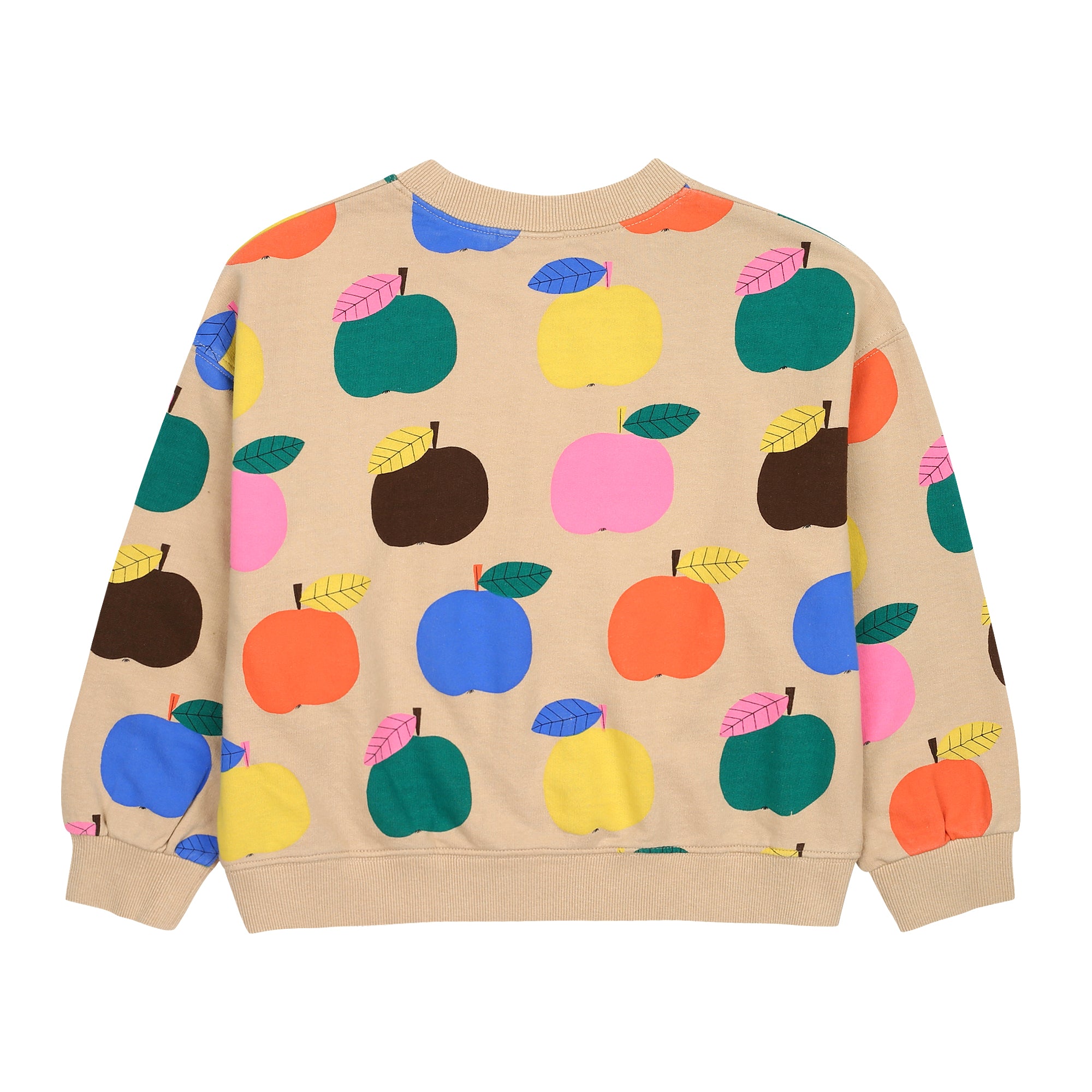 Beige Colorful Apple Sweatshirt JM2410123