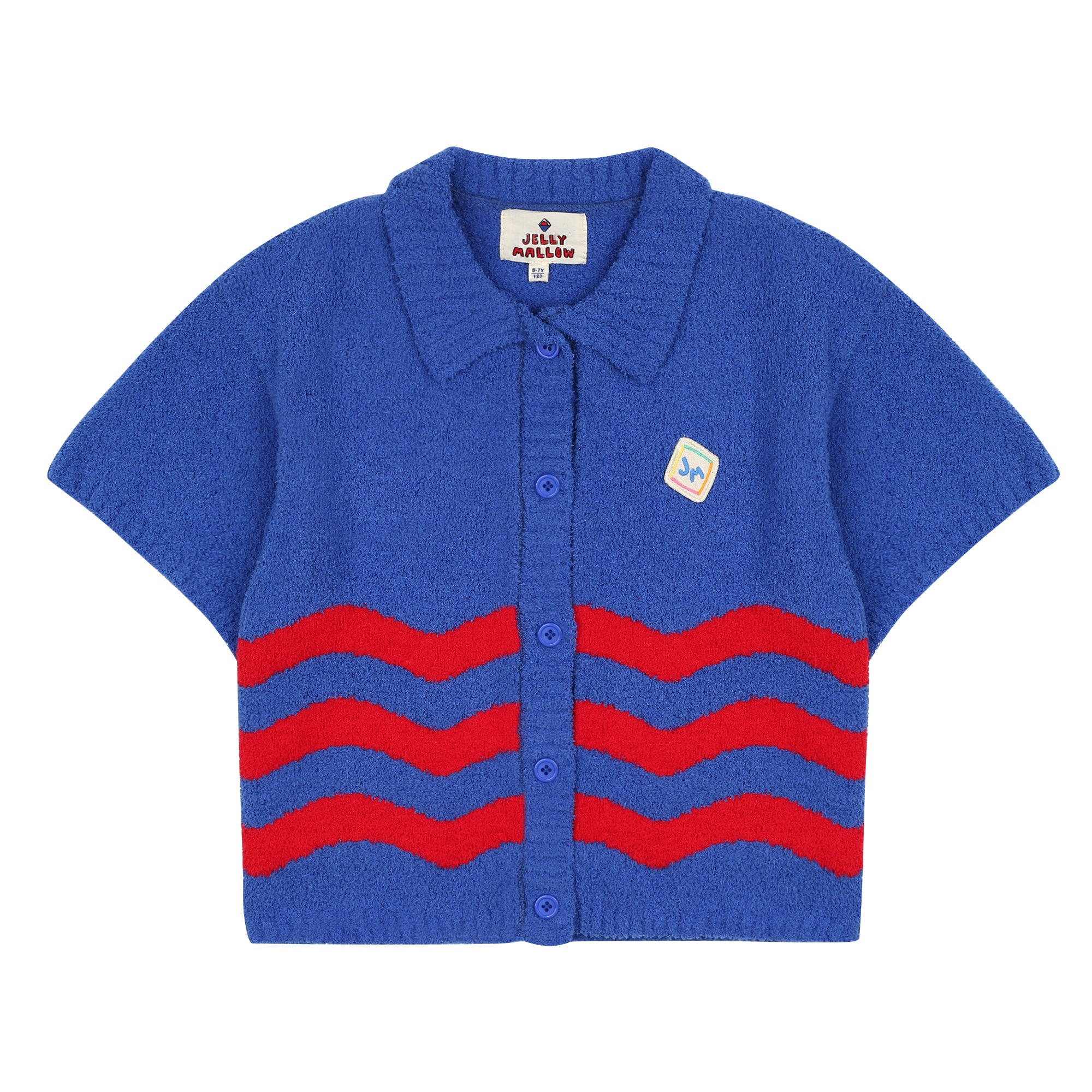 Blue Wave Knit Polo Shirt JM2410207