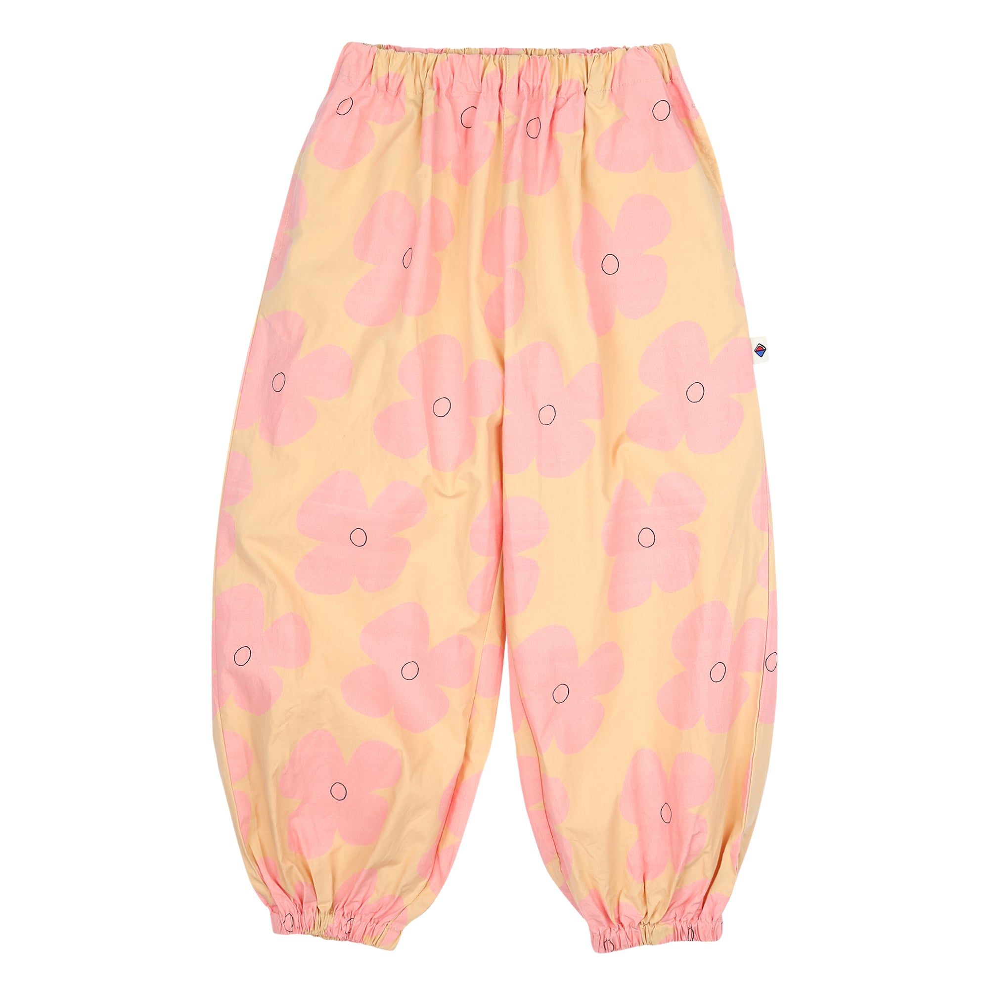Beige Pink Flower Aladdin Pants JM2410432