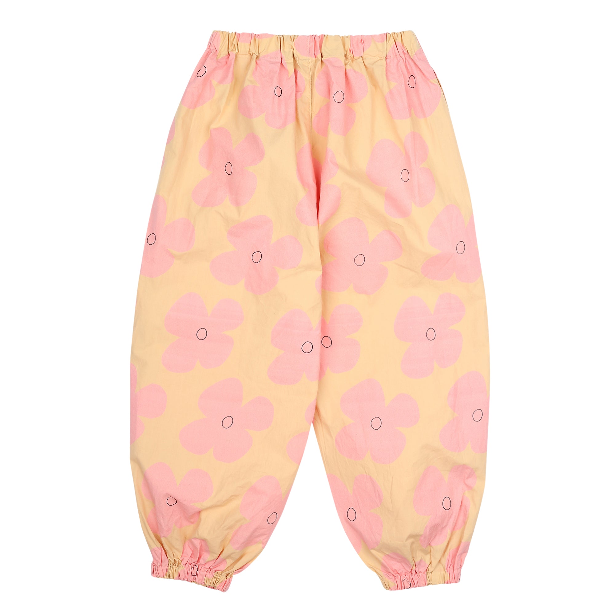 Beige Pink Flower Aladdin Pants JM2410432