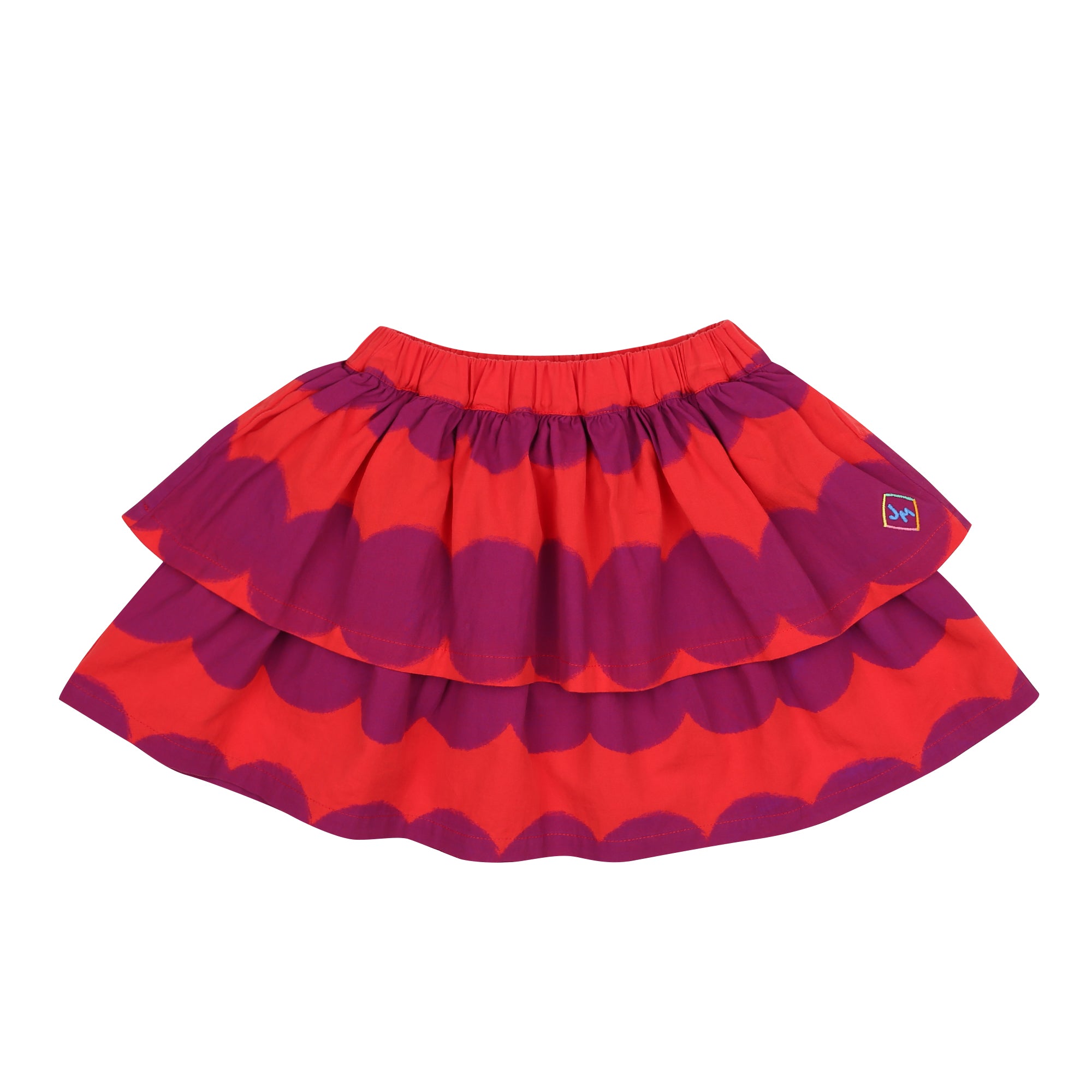 Purple Dot Short Tiered Skirt JM2410501