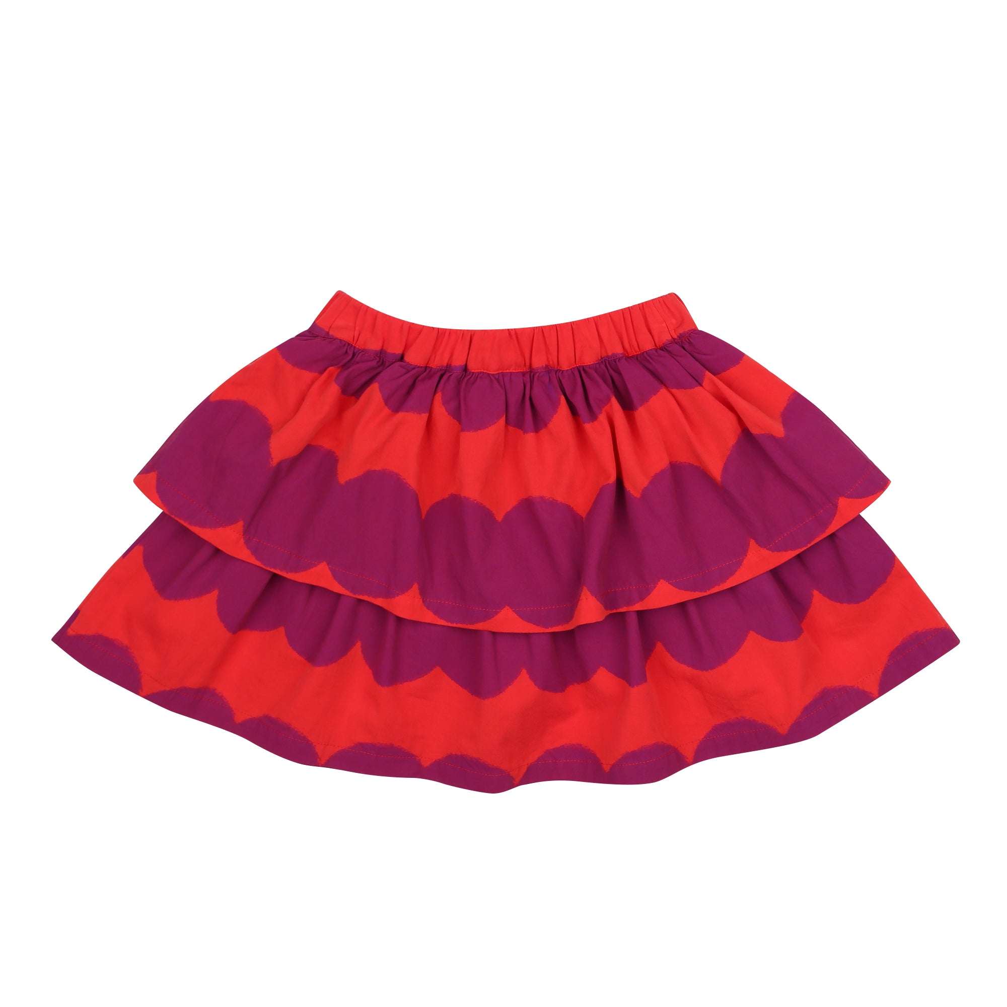 Purple Dot Short Tiered Skirt JM2410501