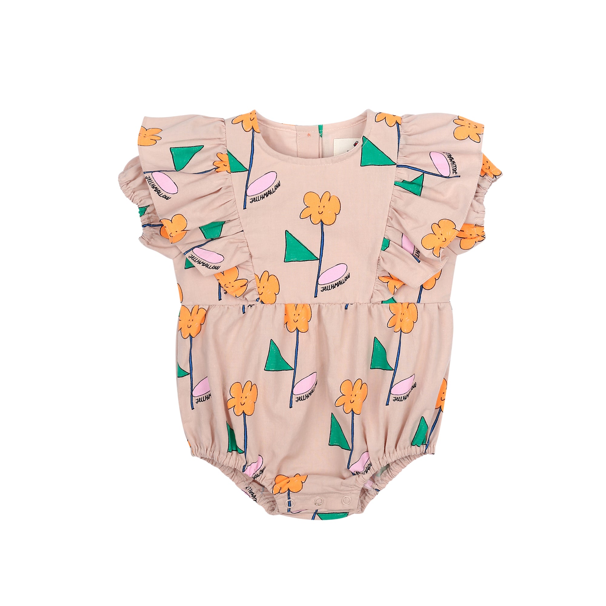 Beige Orange Flower Baby Suit JM2410909