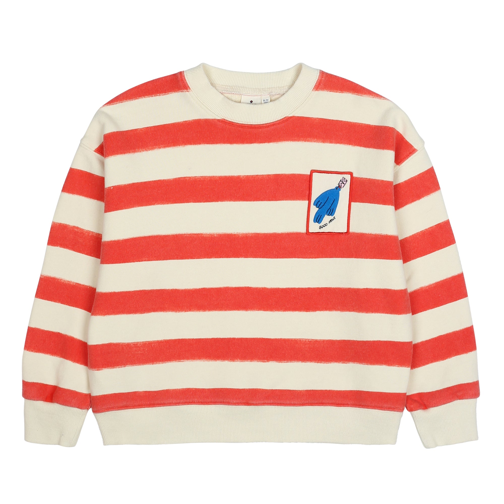 Bird Striped Sweatshirt_Red - RED