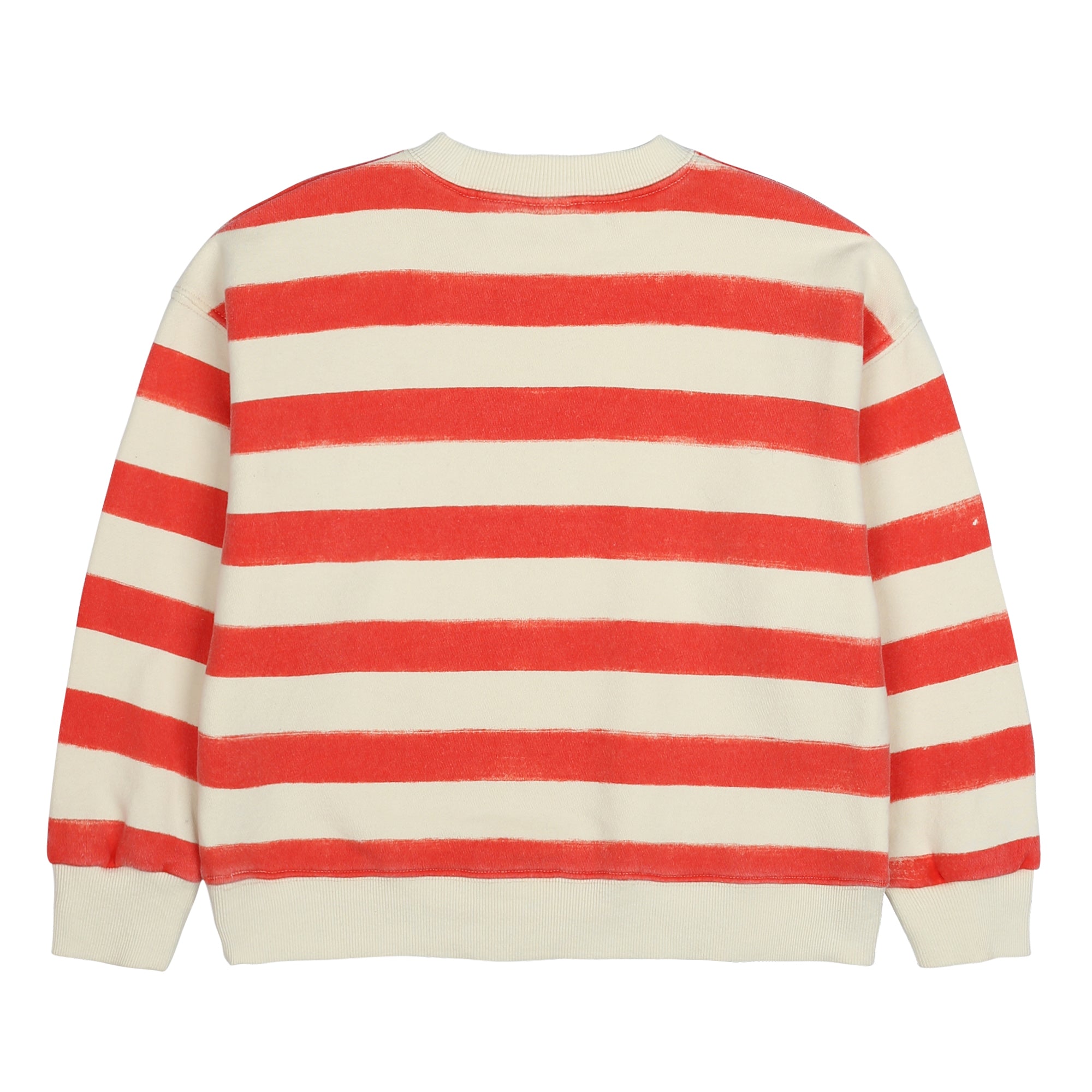 Bird Striped Sweatshirt_Red - RED