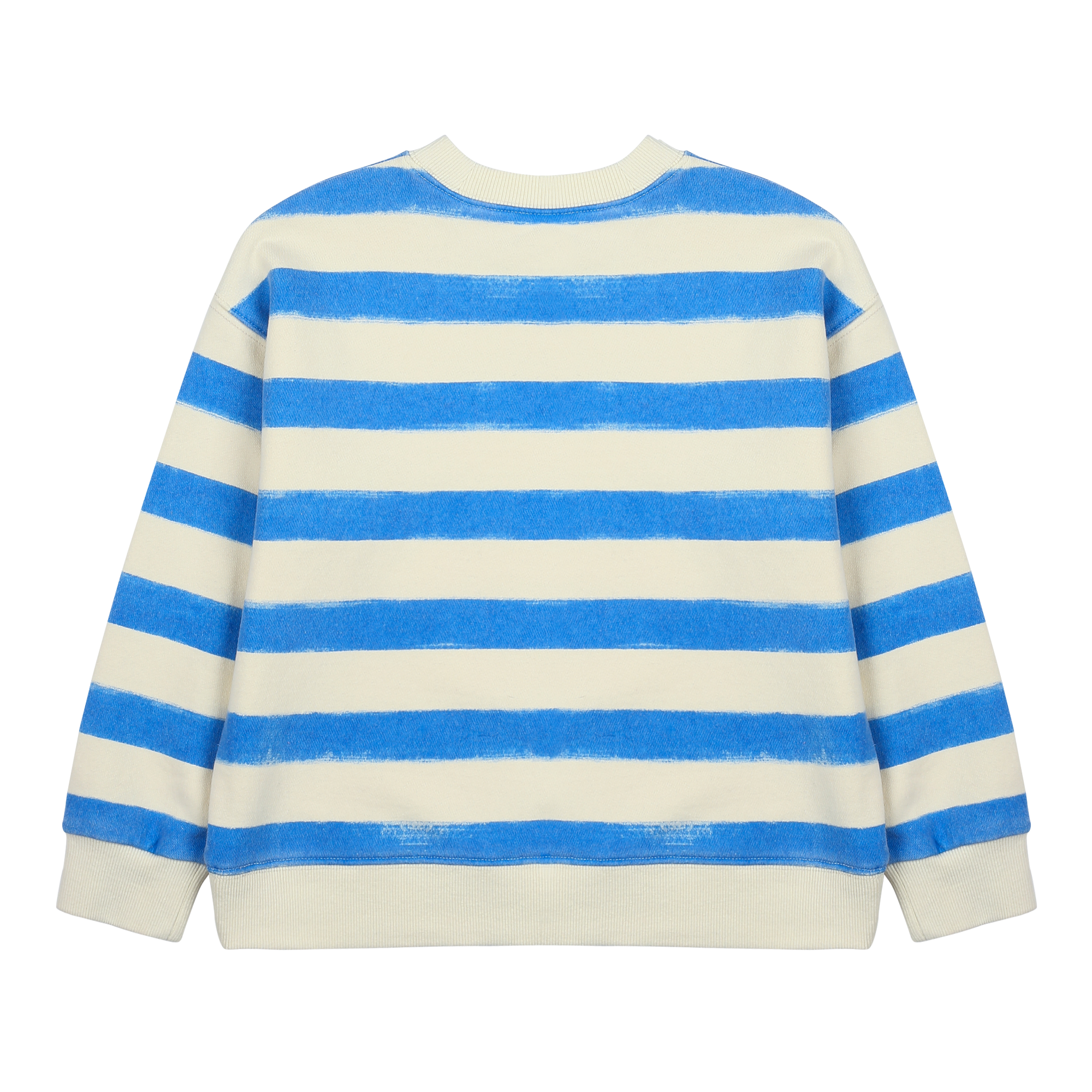 Love Striped Sweatshirt_Blue - BLUE