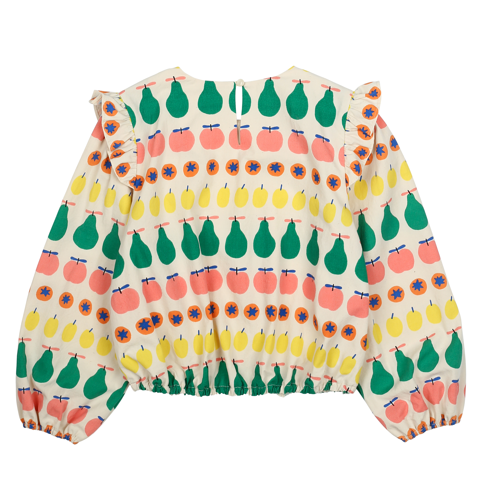 Fruit  Shirring Blouse  - IVORY