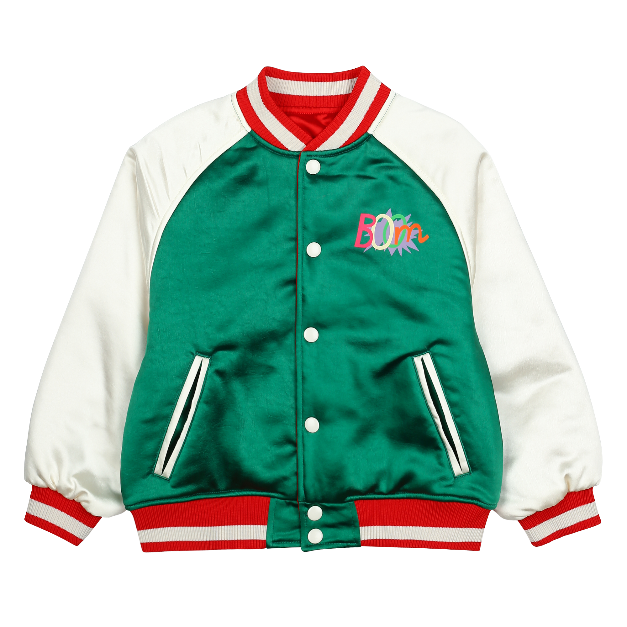 Boom Reversible Jacket - GREEN/RED