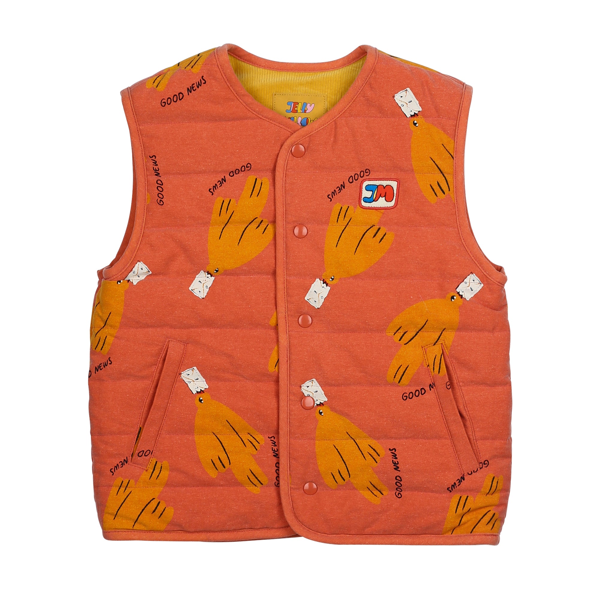 Brid Reversible Vest_Yellow - ORANGE