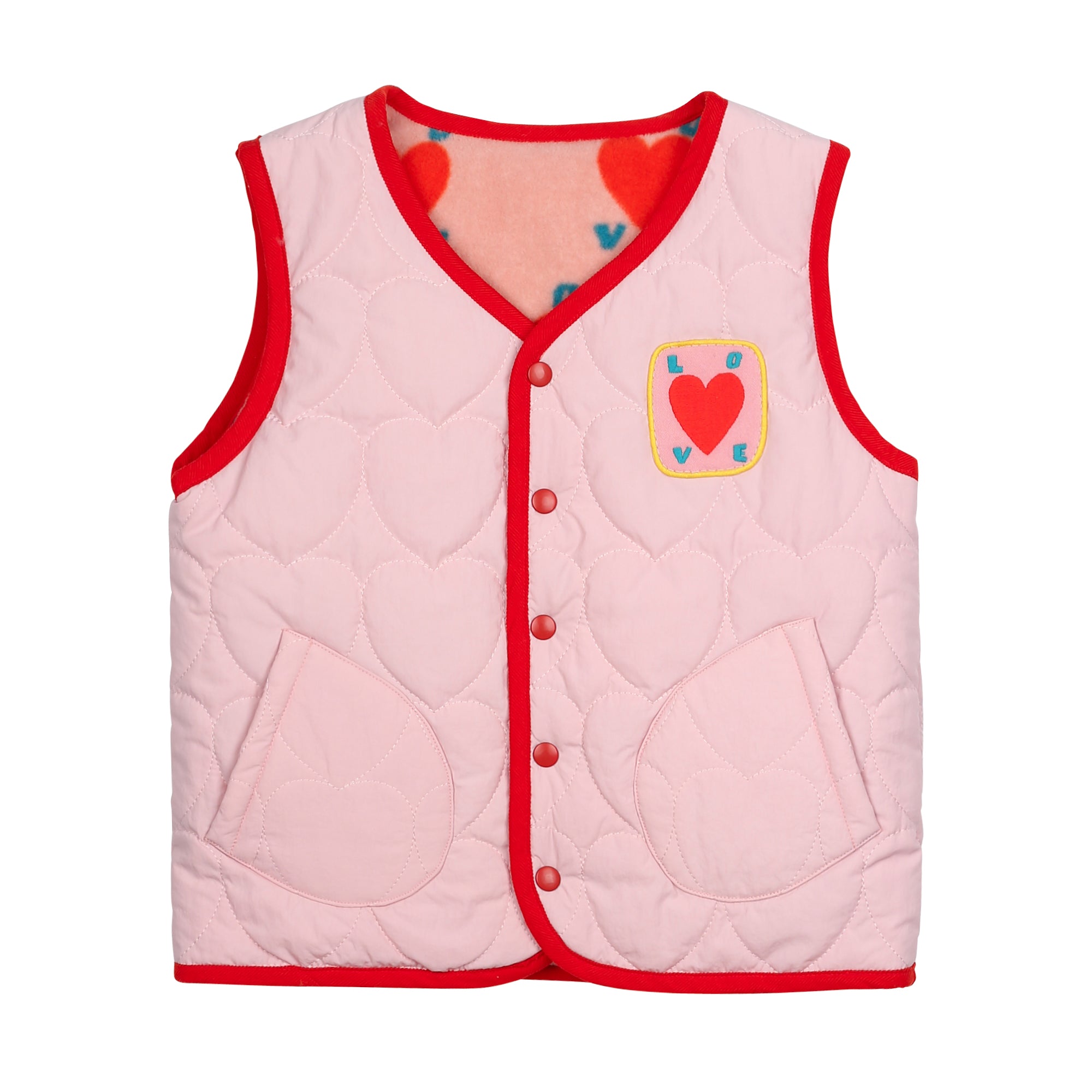 Love Reversible Vest_Pink - PINK