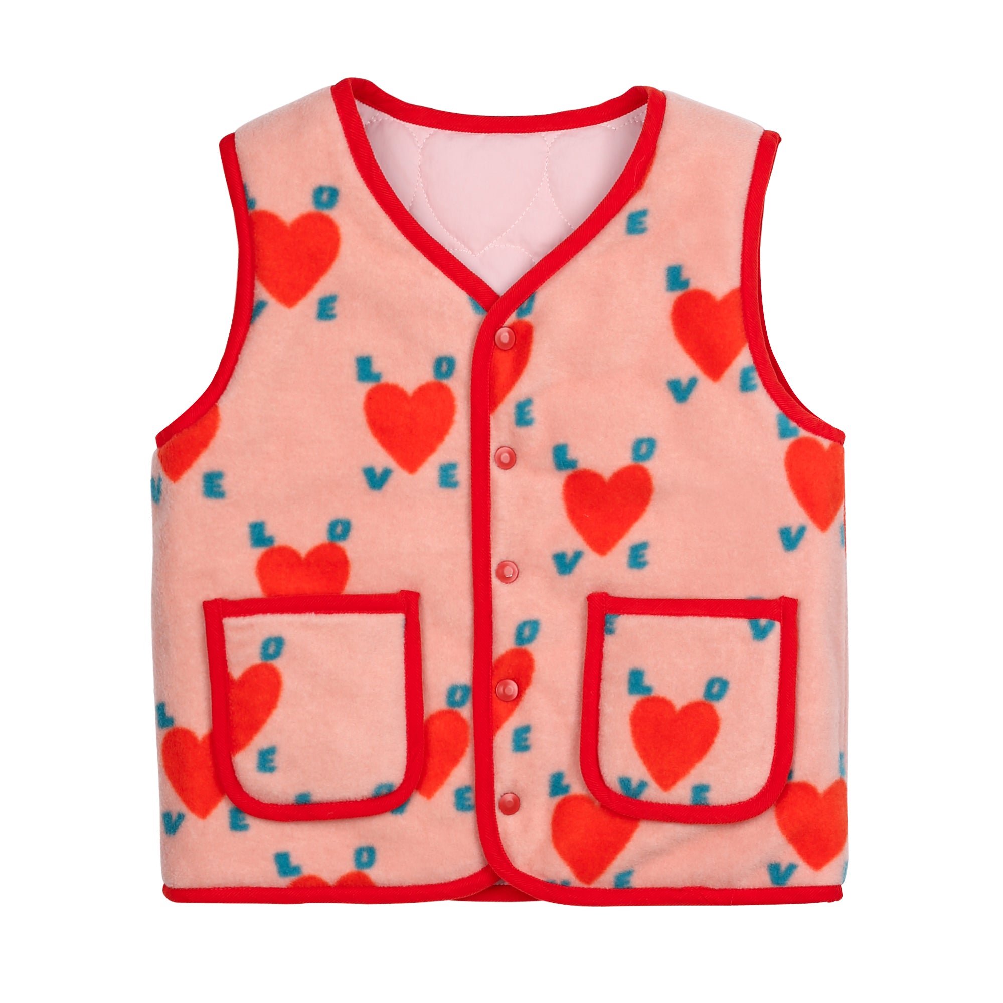 Love Reversible Vest_Pink - PINK