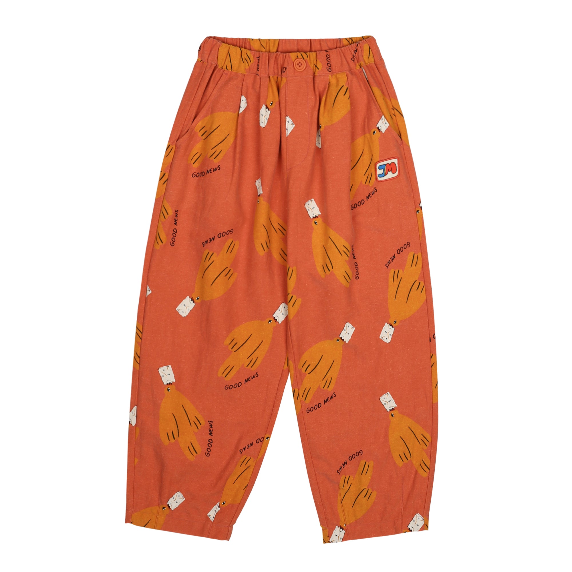 Bird Baggy Lounge Pants - ORANGE