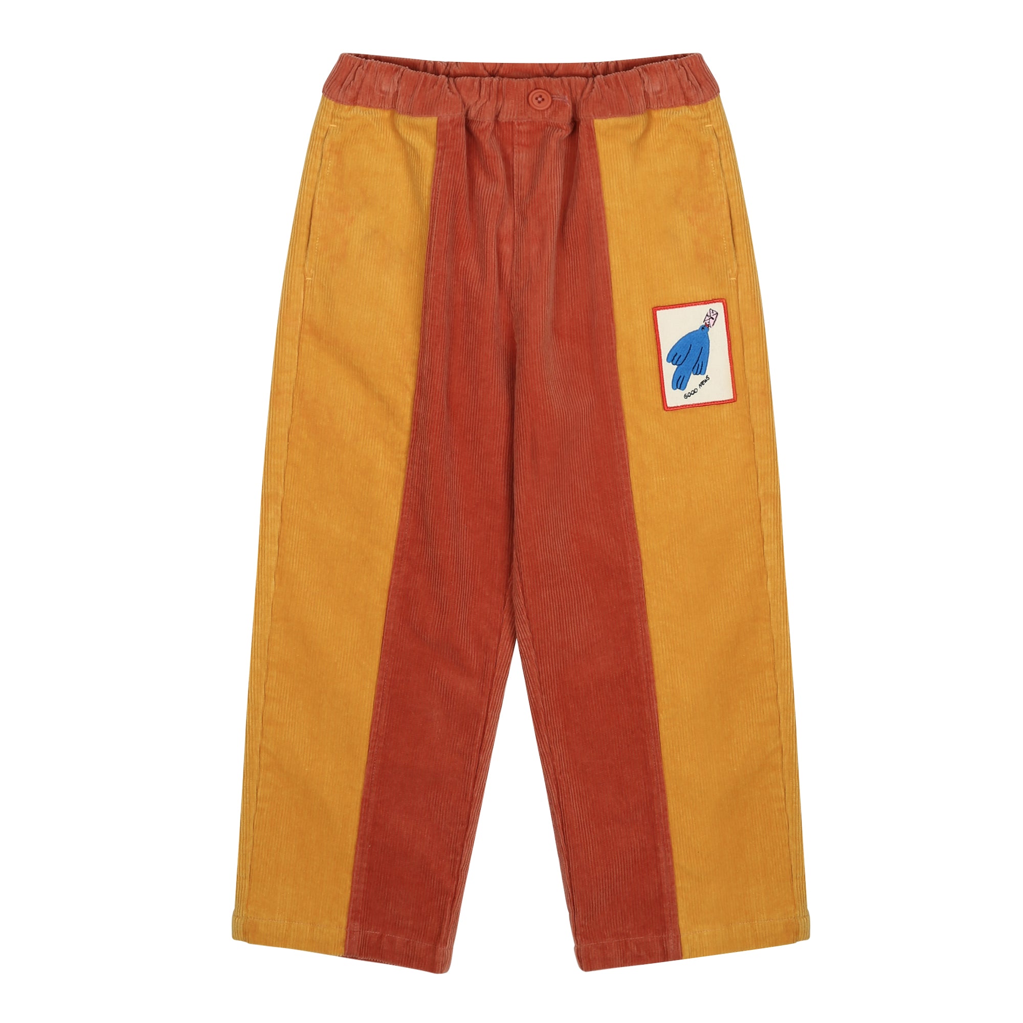 Bird Corduroy Pants_Orange - ORANGE