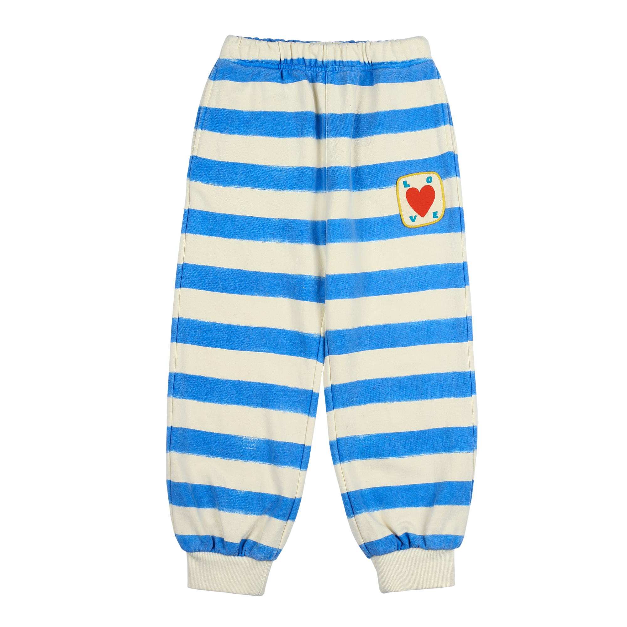 Bird Striped Lounge Pants_Blue - BLUE