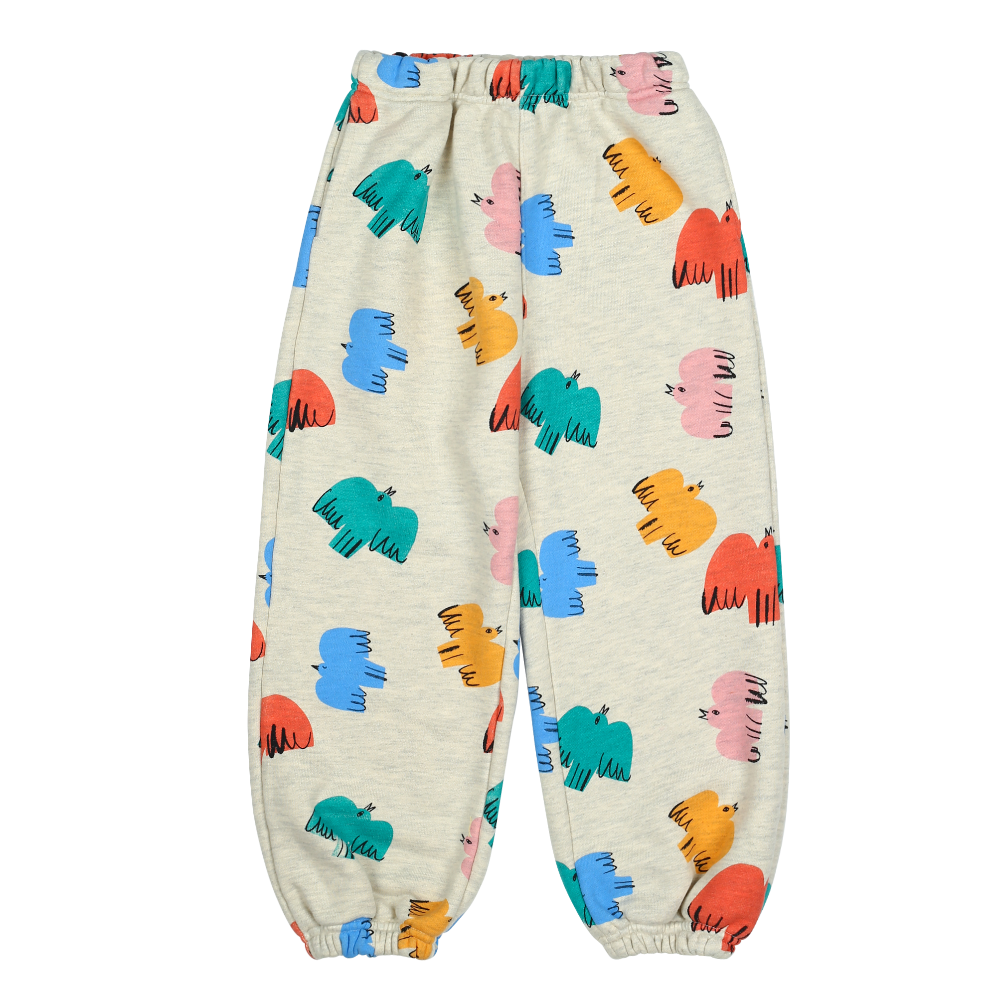 Colorful Bird Lounge Pants - OAT BEIGE