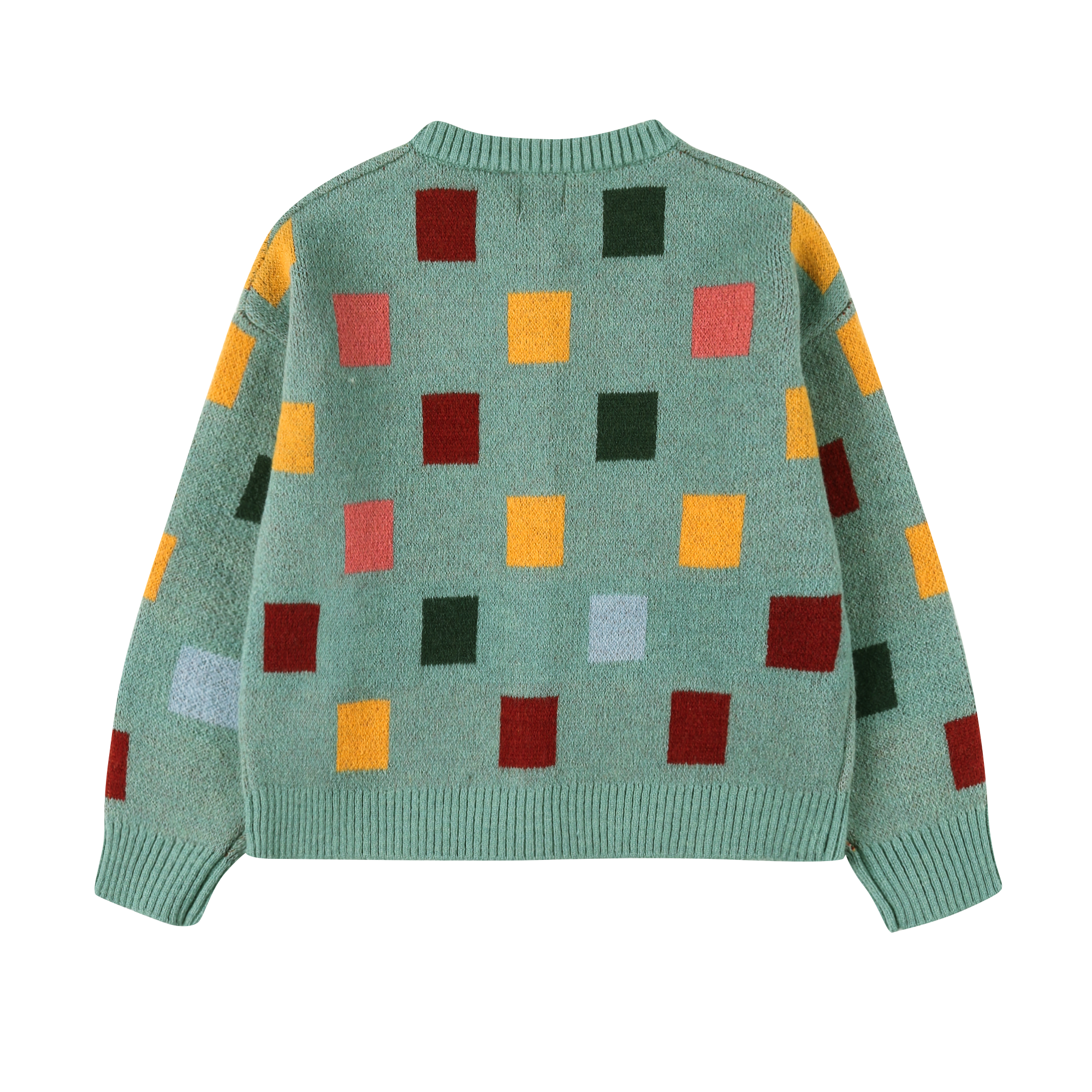 SQUARE BLOCK CARDIGAN - MINT - JM2520206