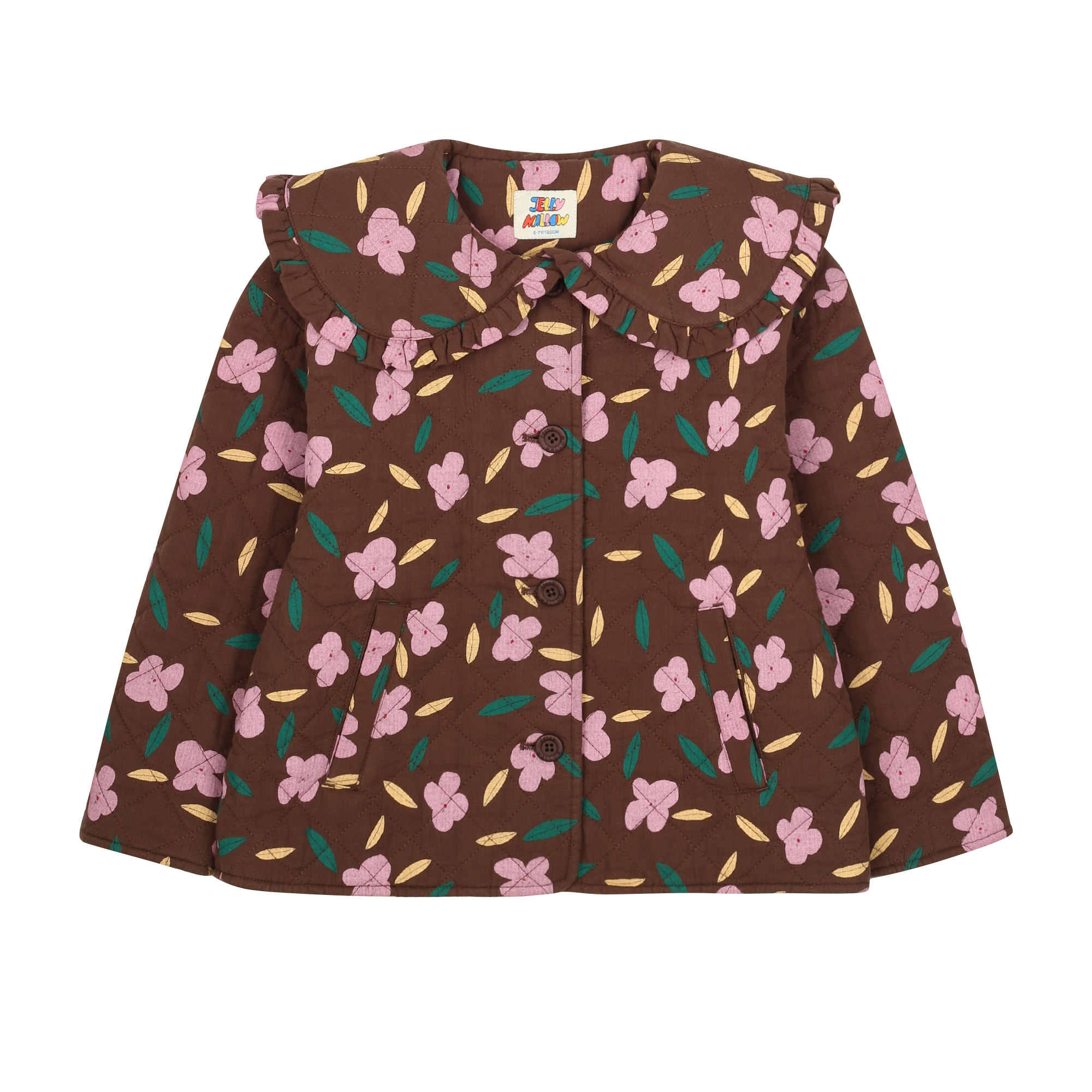 FLOWER QUILTED JACKET - BROWN  - JM2520305