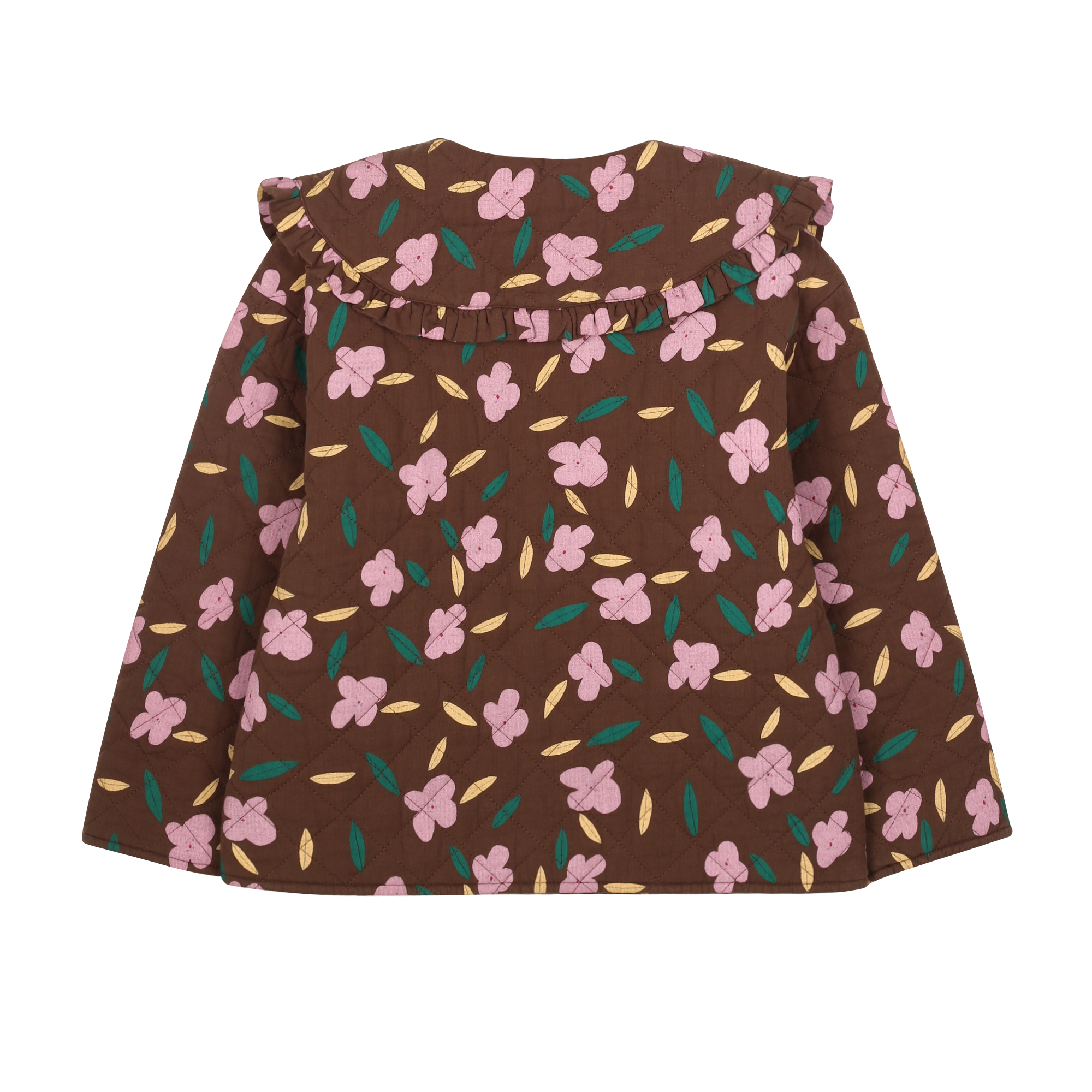 FLOWER QUILTED JACKET - BROWN  - JM2520305