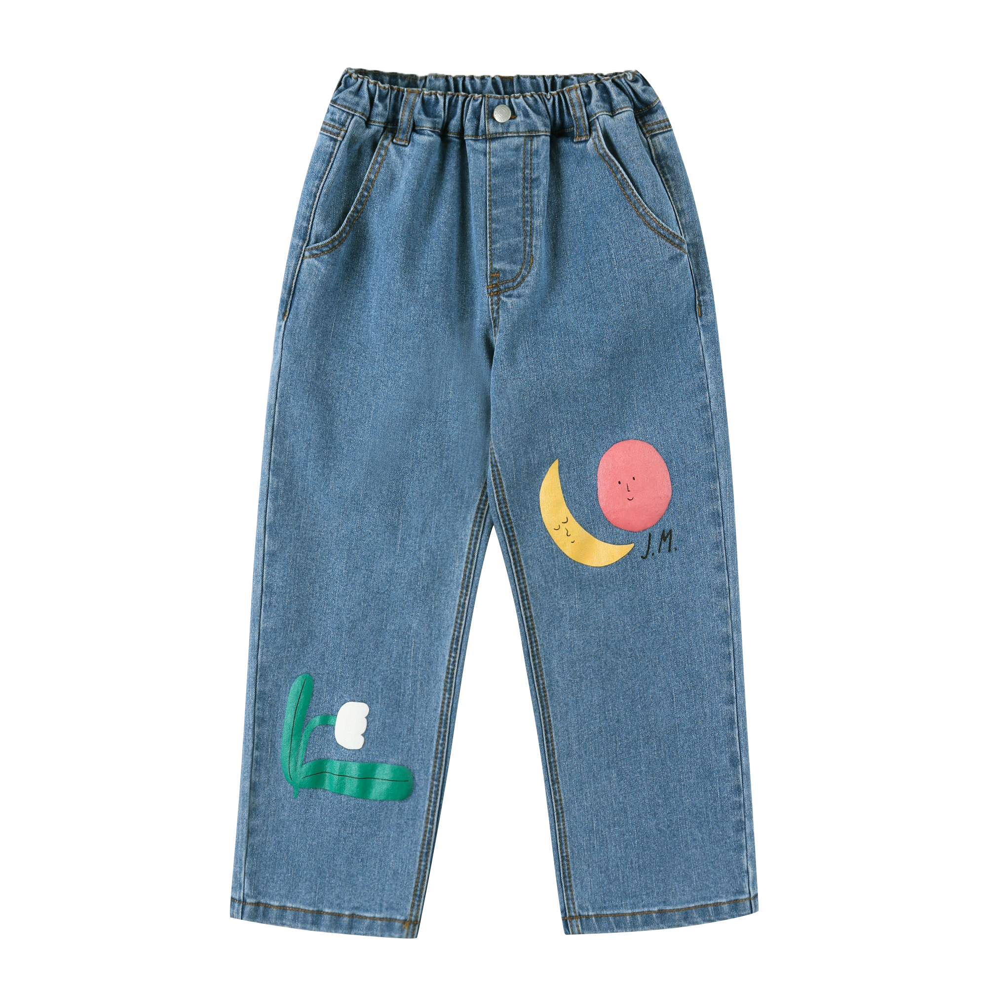 COLORED NATURE DENIM PANTS - BLUE - JM2520427