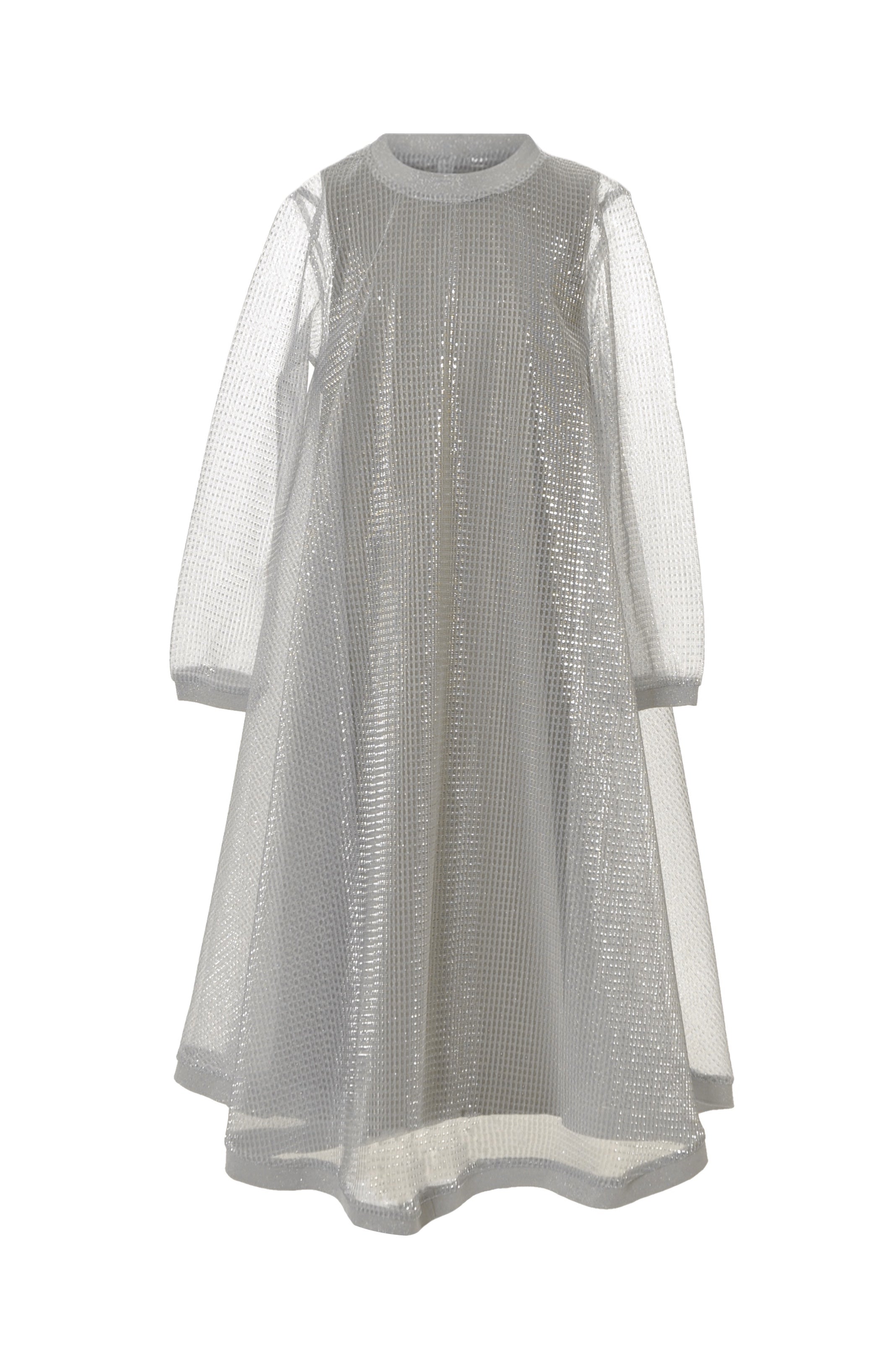 KIDS SHEER DRESS - SILVER