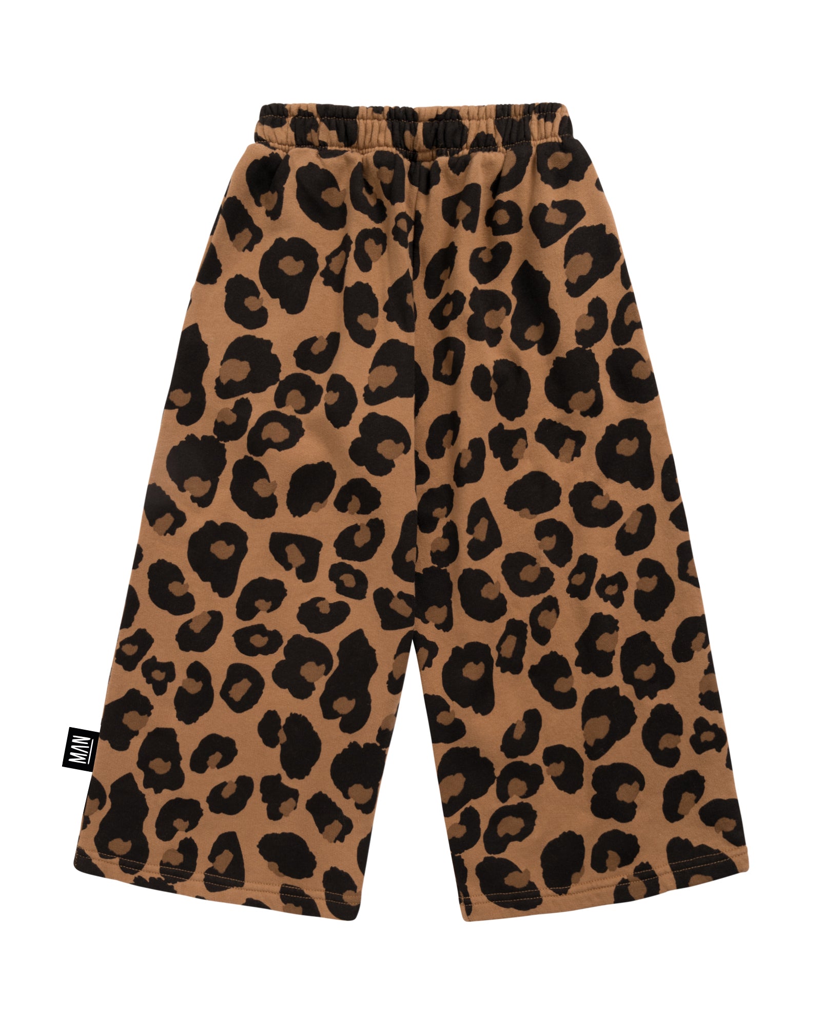 LEOPARD Straight Leg Jogging Pants - Brown