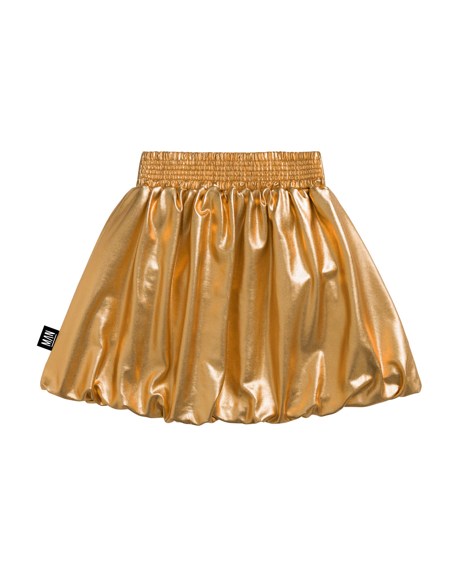 SHINY GOLD Balloon Skirt - Gold