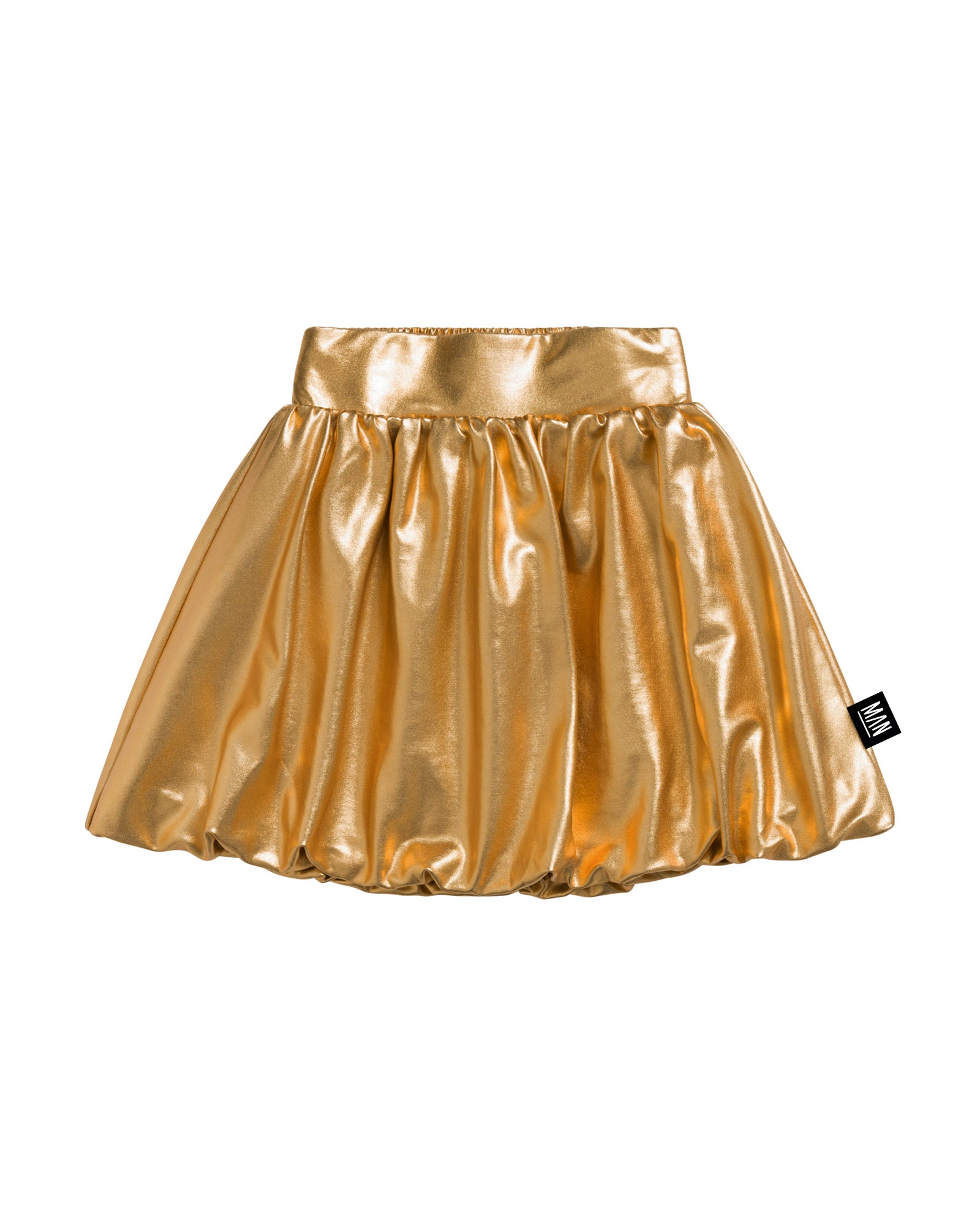 SHINY GOLD Balloon Skirt - Gold