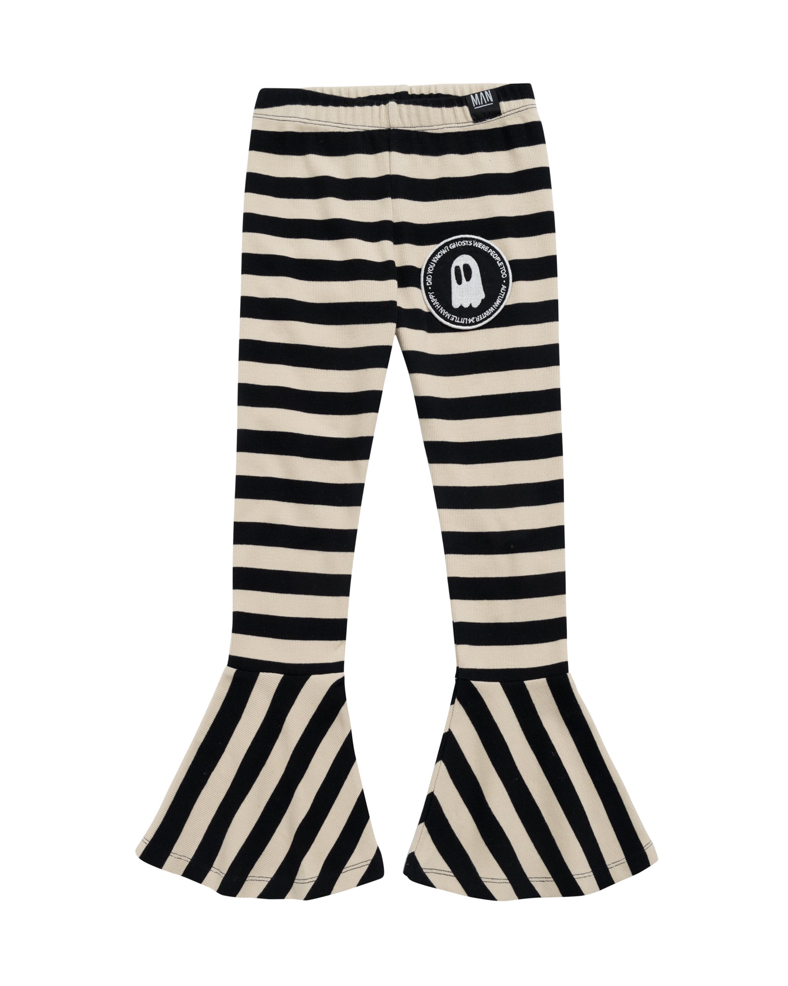 STRIPED PHANTOM Flared Leggings - Black-White