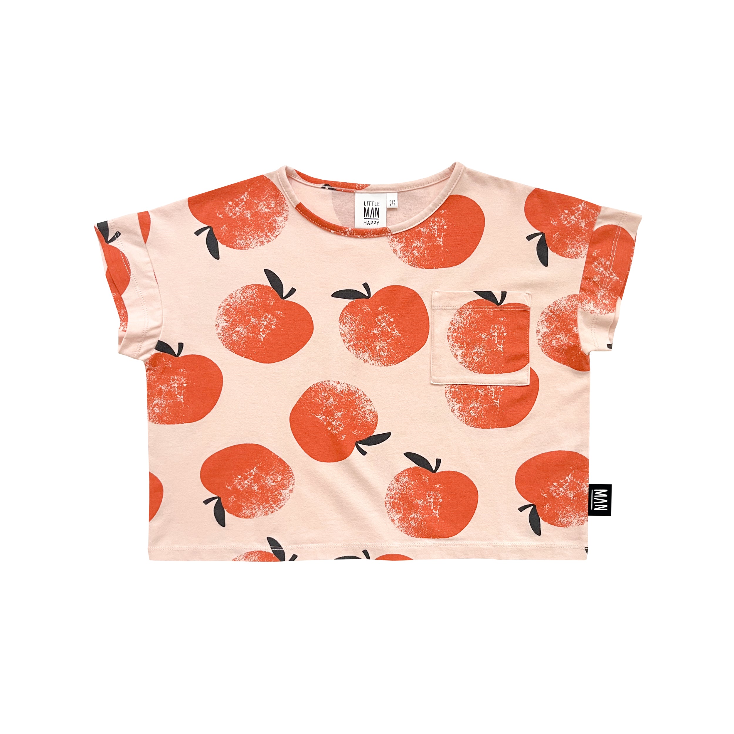APPLE Cropped T-Shirt Peach