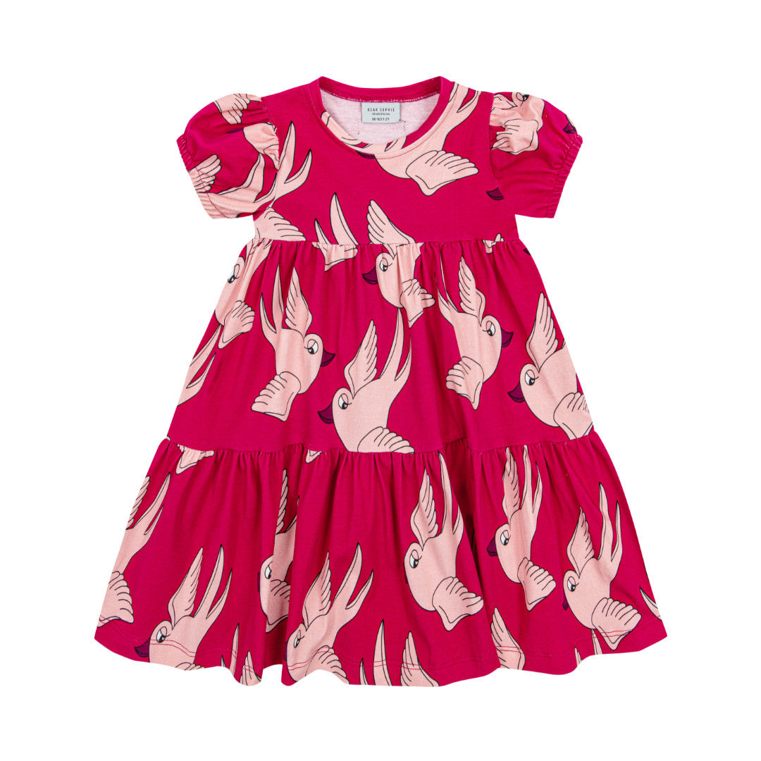 SWALLOW RED | PUFF DRESS