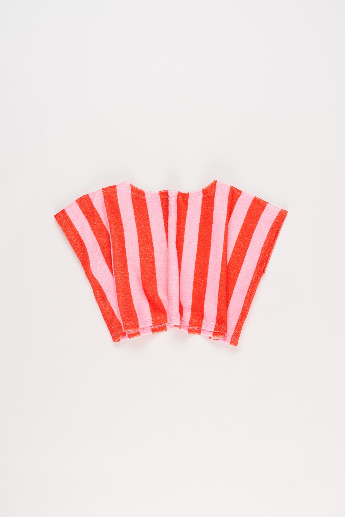 STRIPES TERRY TOP PINK/ RED - SS240022