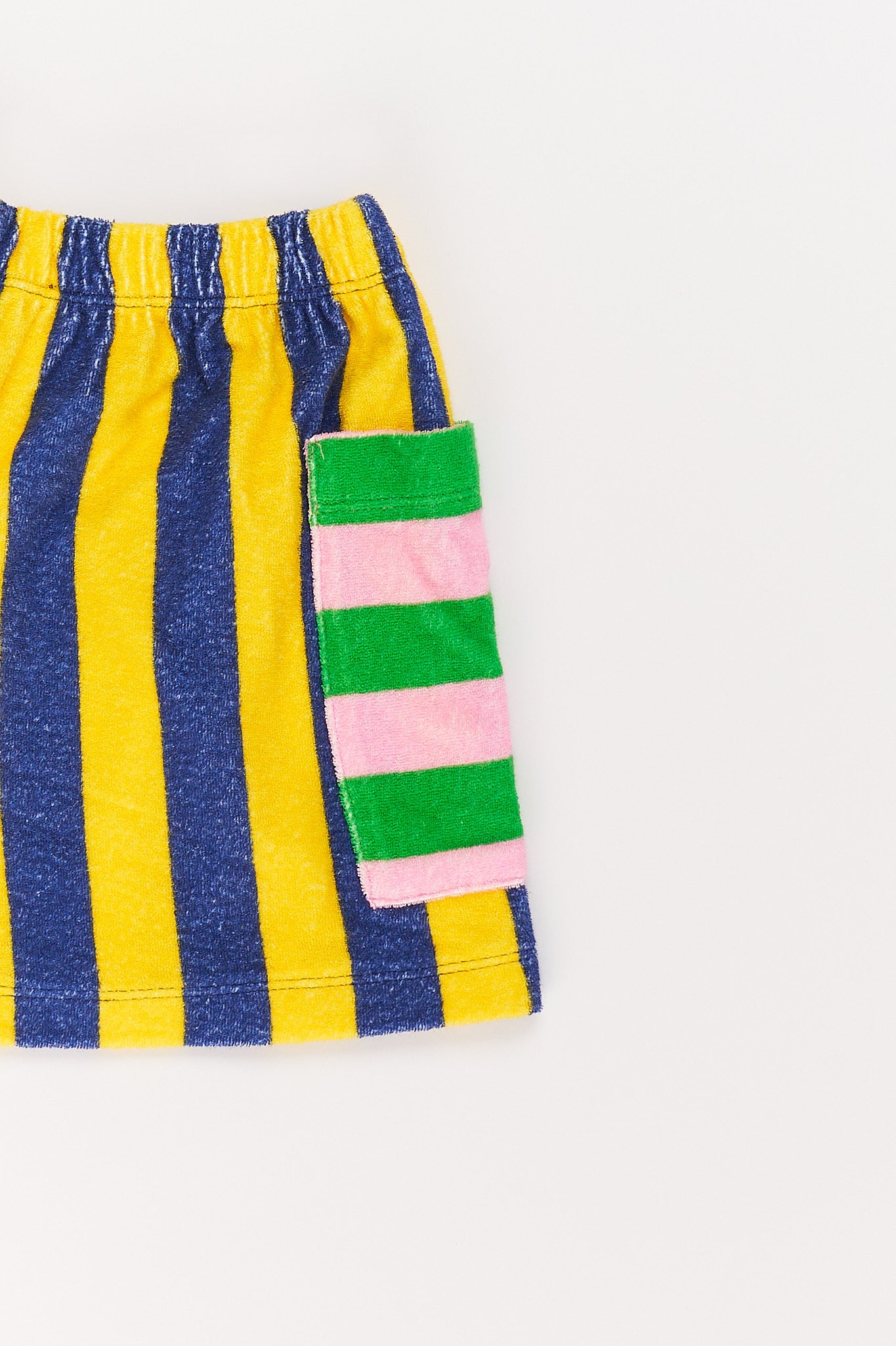 STRIPES TERRY SHORTS YELLOW/ BLUE - SS240036
