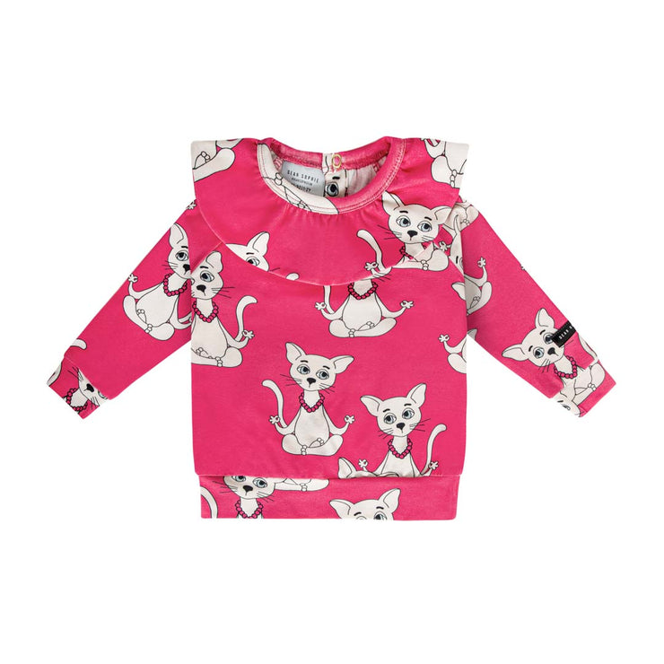 YOGICAT PINK | FRILL LONGSLEEVE