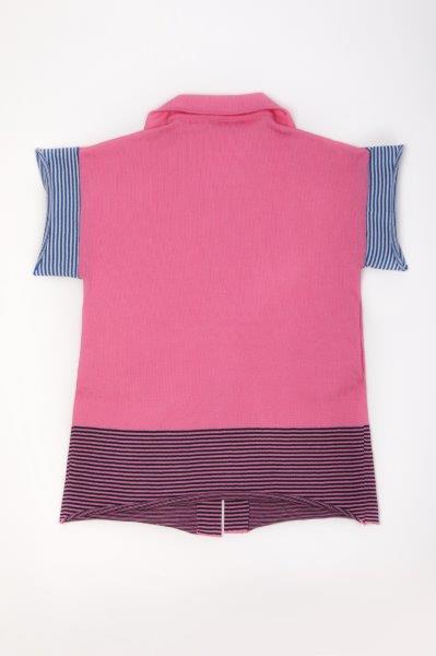LITTLE DRESS SHIRT SHOCK PINK - V1423