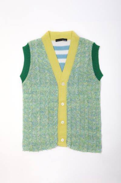 MELANGE GILET ACID-YELLOW - 0823
