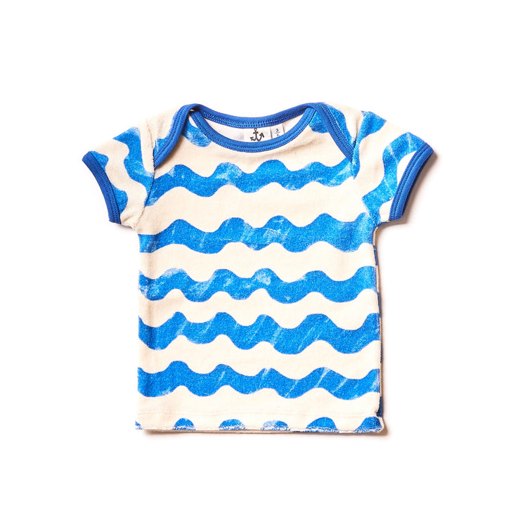 Baby Terry Tee Blue Waves